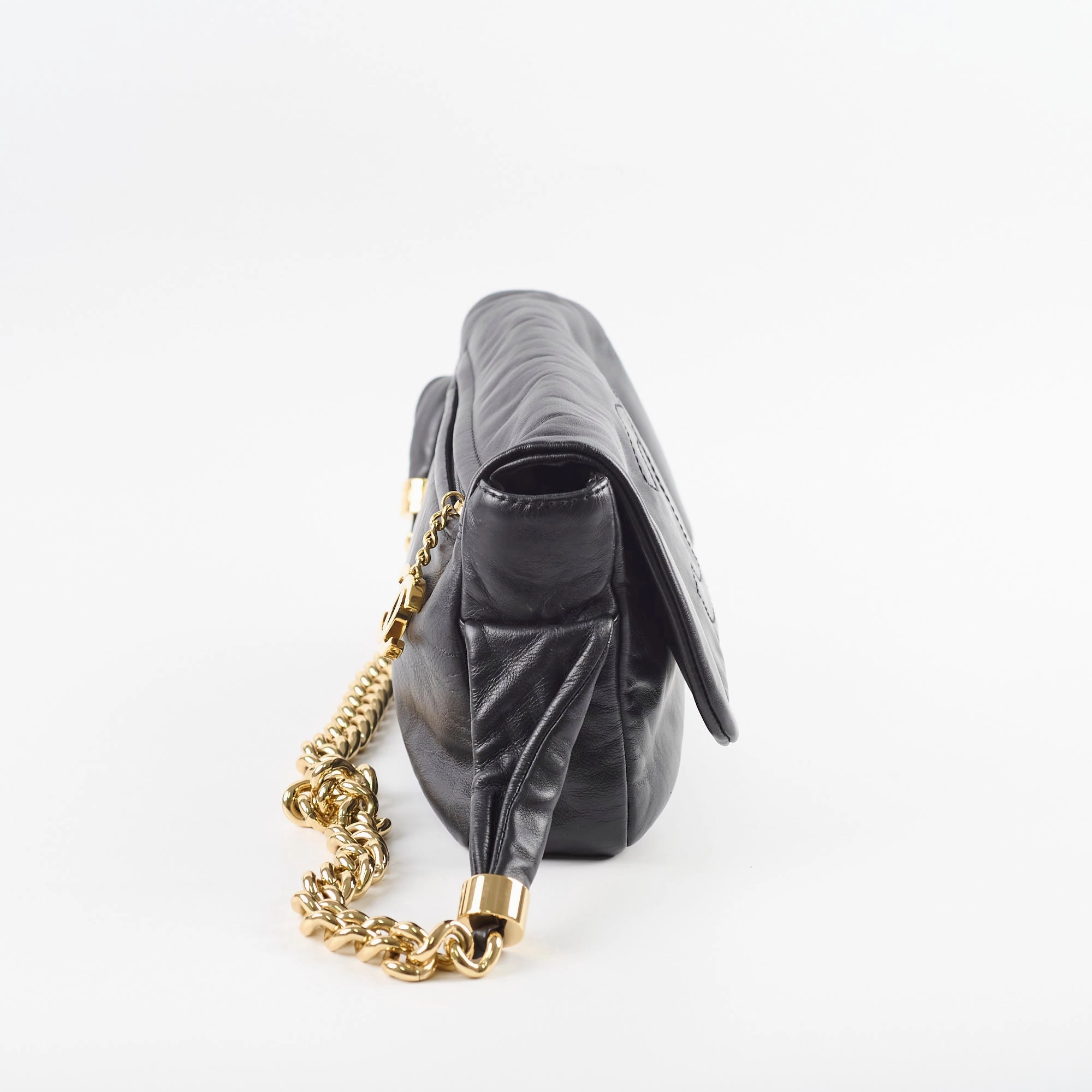 Chanel Rodeo Drive Flap Bag Black Leather