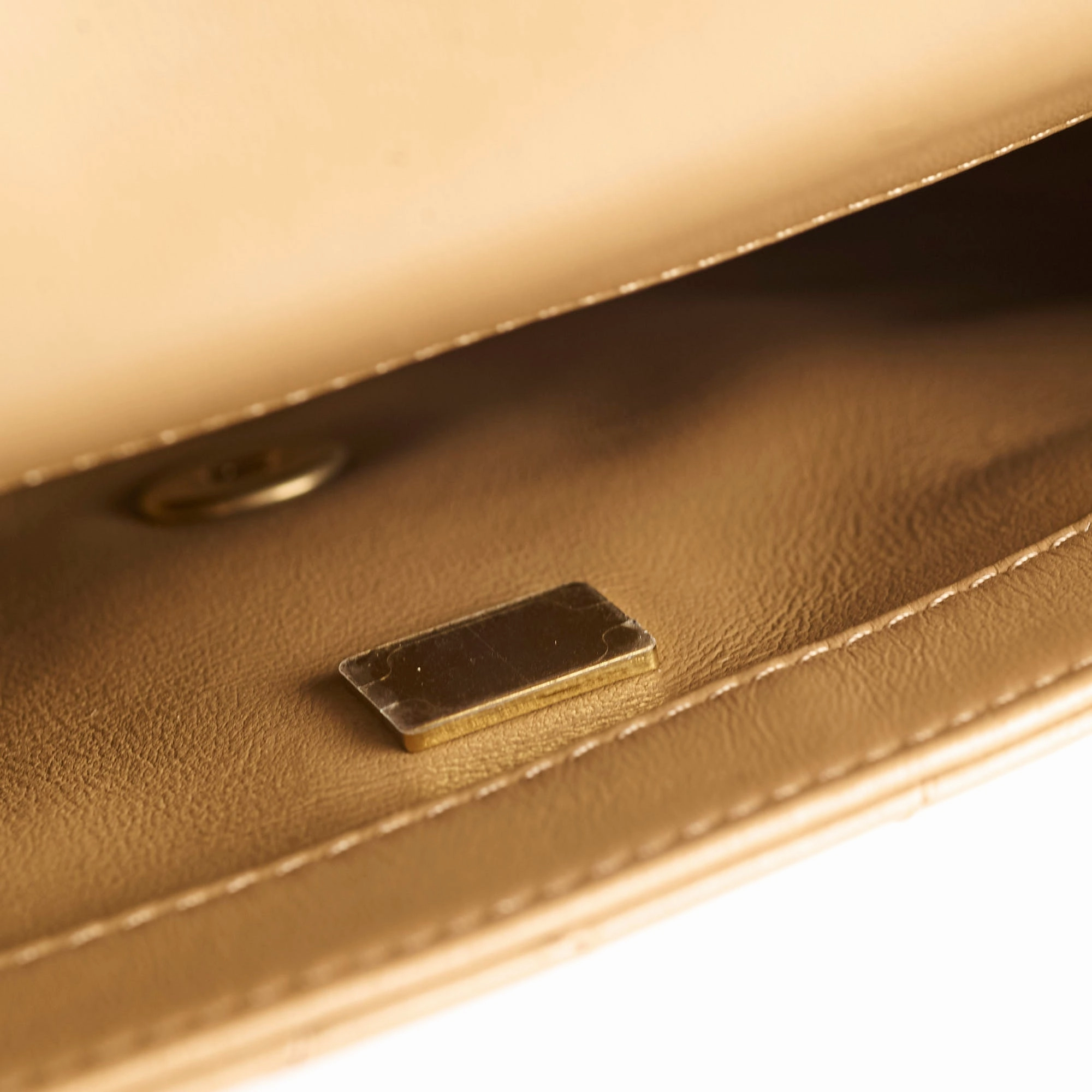Chanel seasonal flap dark beige (microchip)
