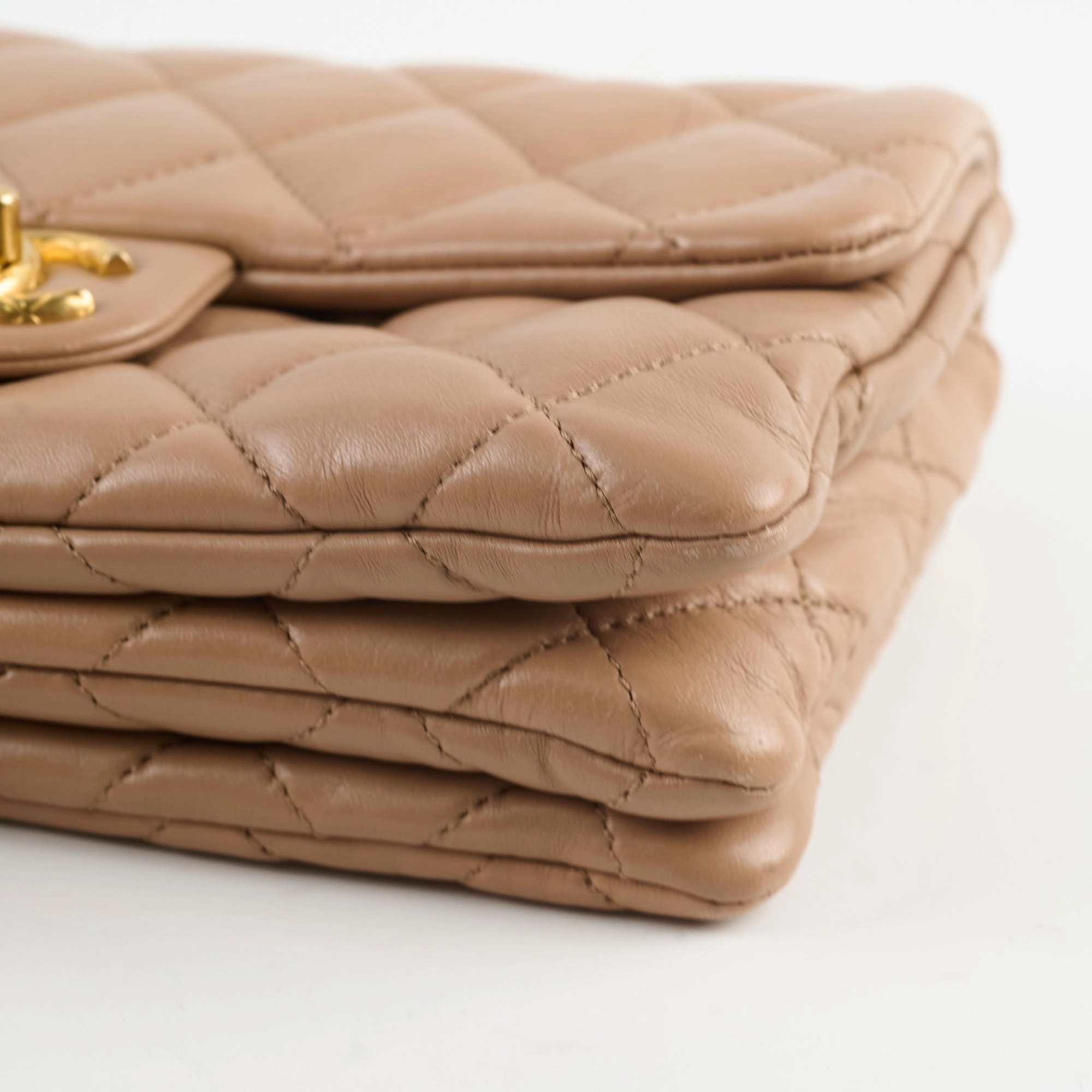 Chanel Seasonal Flap Dark Beige Microchip