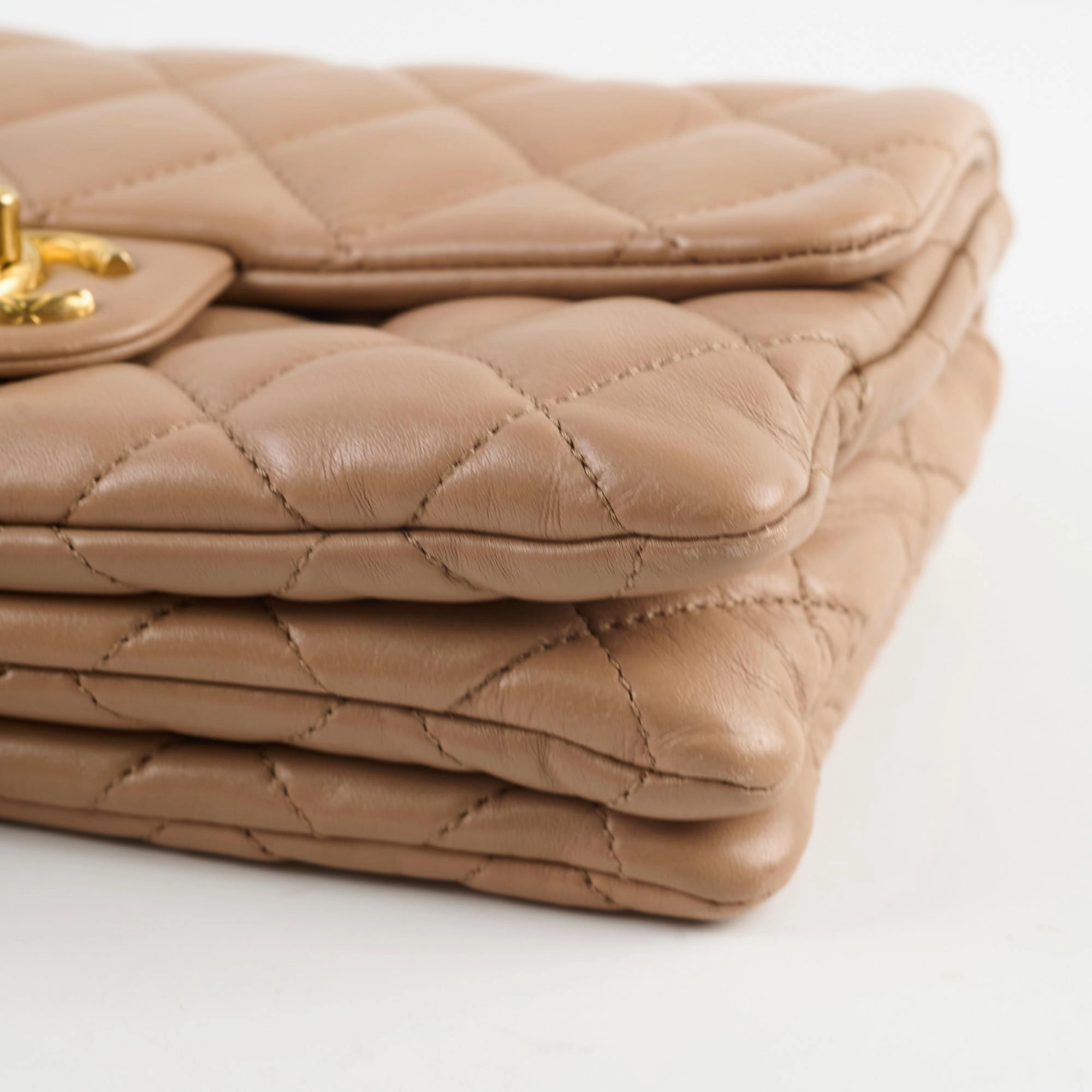 Chanel Seasonal Flap Dark Beige Microchip