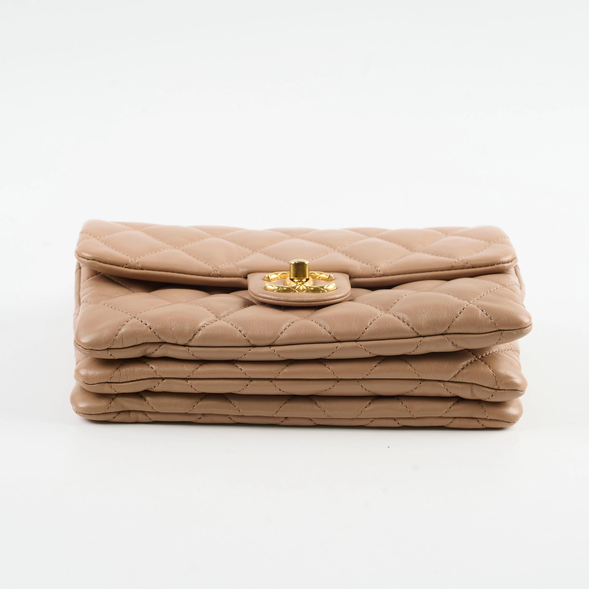 Chanel Seasonal Flap Dark Beige Microchip