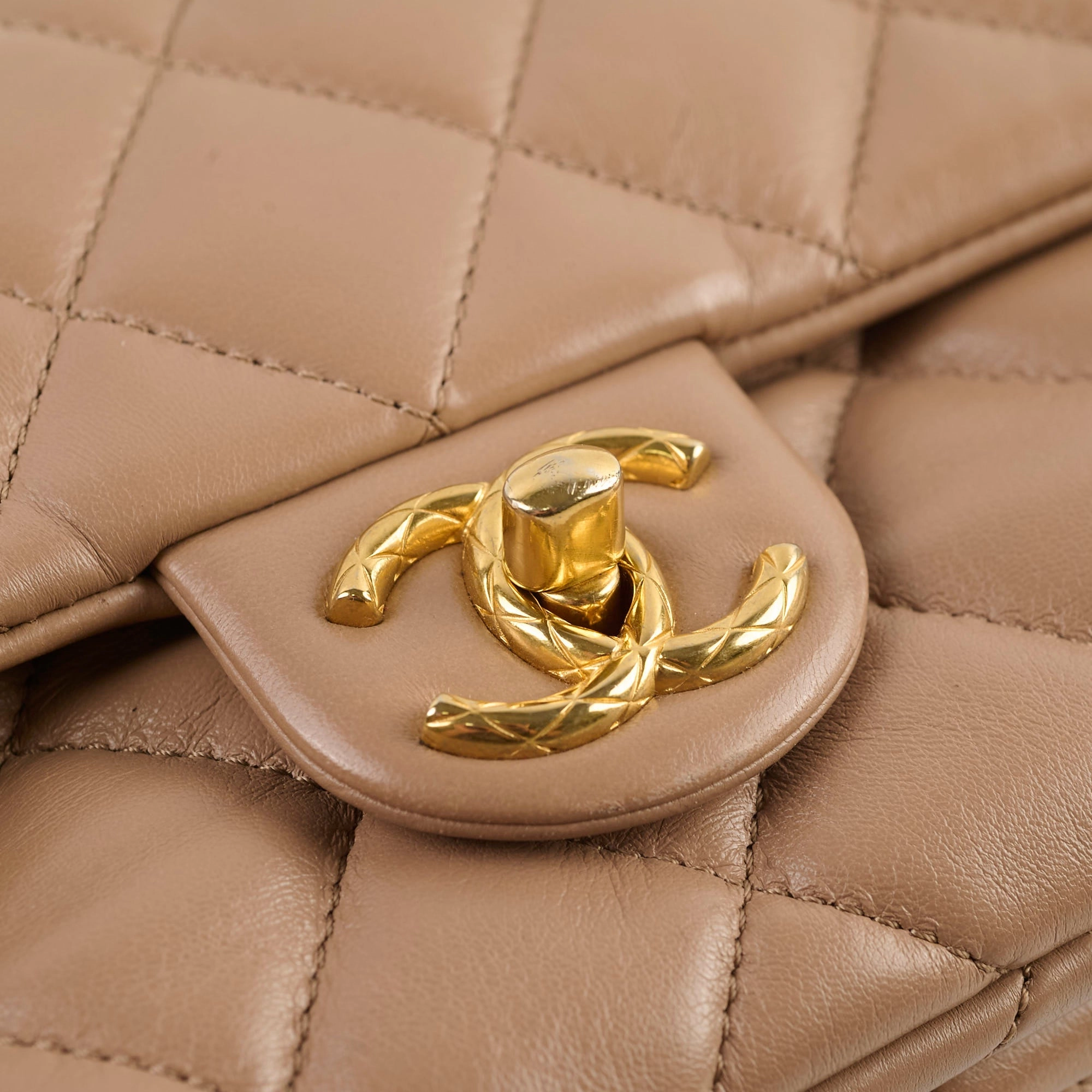Chanel Seasonal Flap Dark Beige Microchip