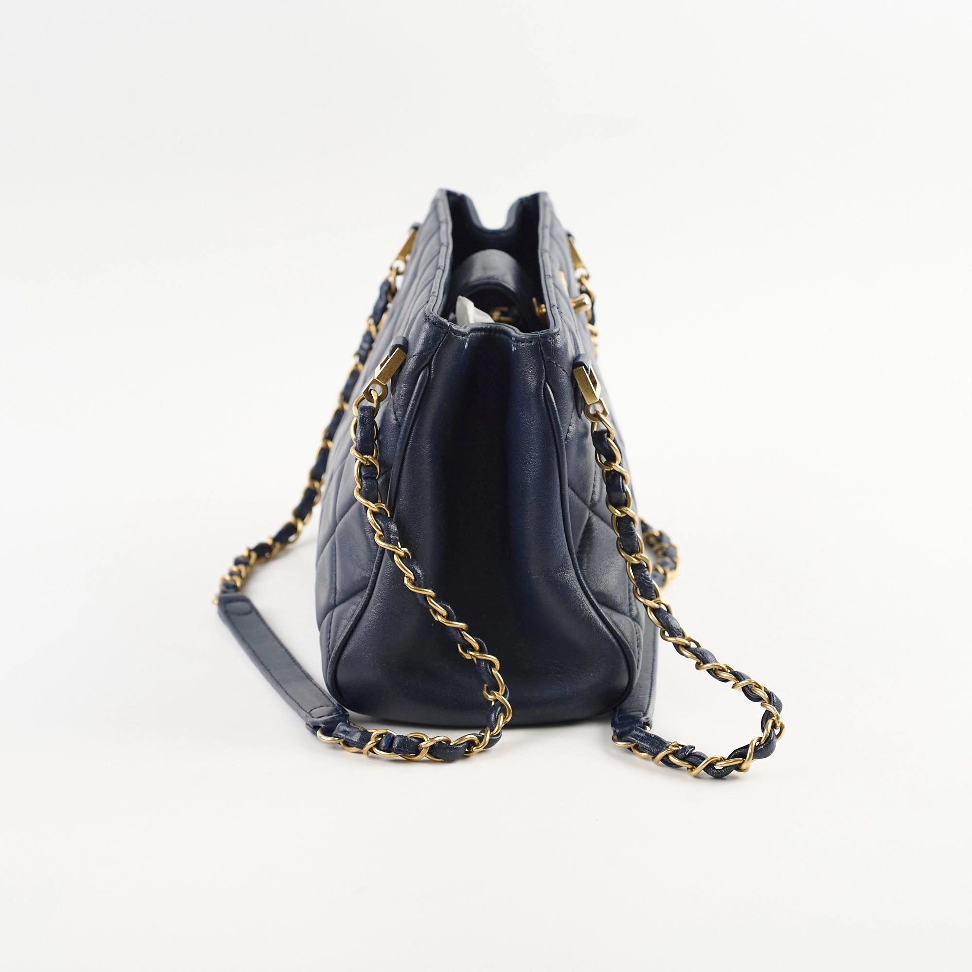 Chanel Seasonal Shoulder Bag Navy