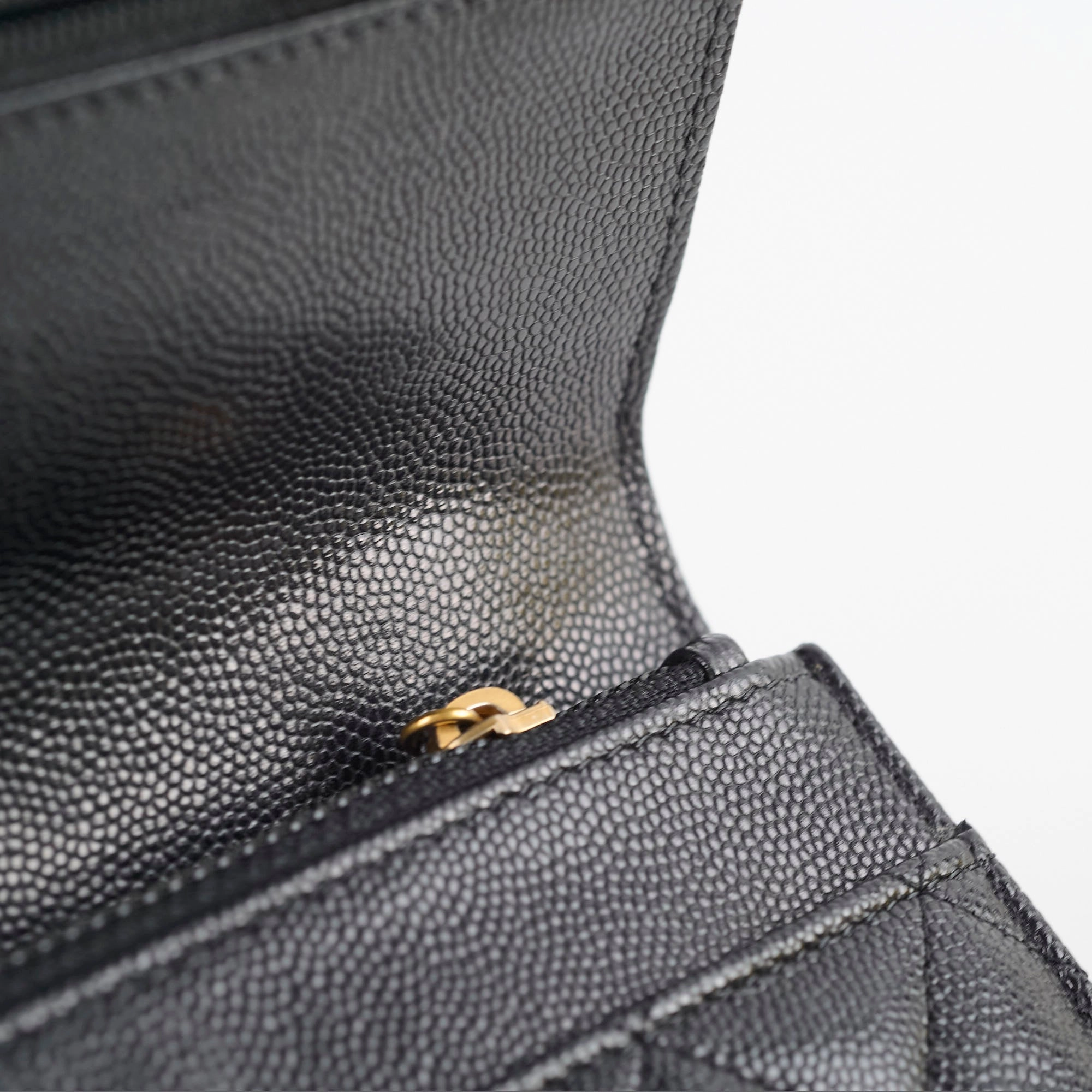 Chanel Seasonal Top Handle Wallet On Chain Caviar Black 2022