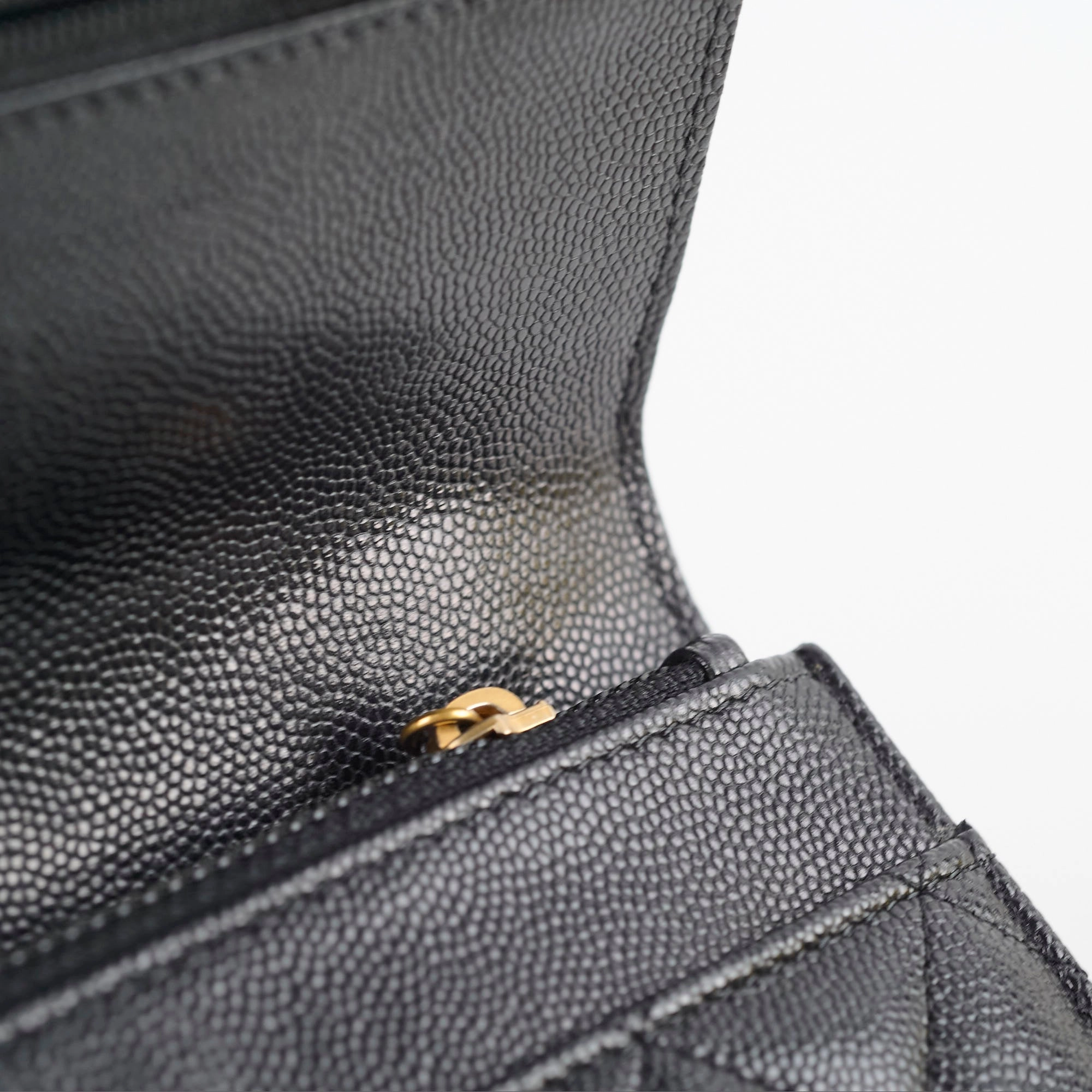 Chanel Seasonal Top Handle Wallet On Chain Caviar Black 2022