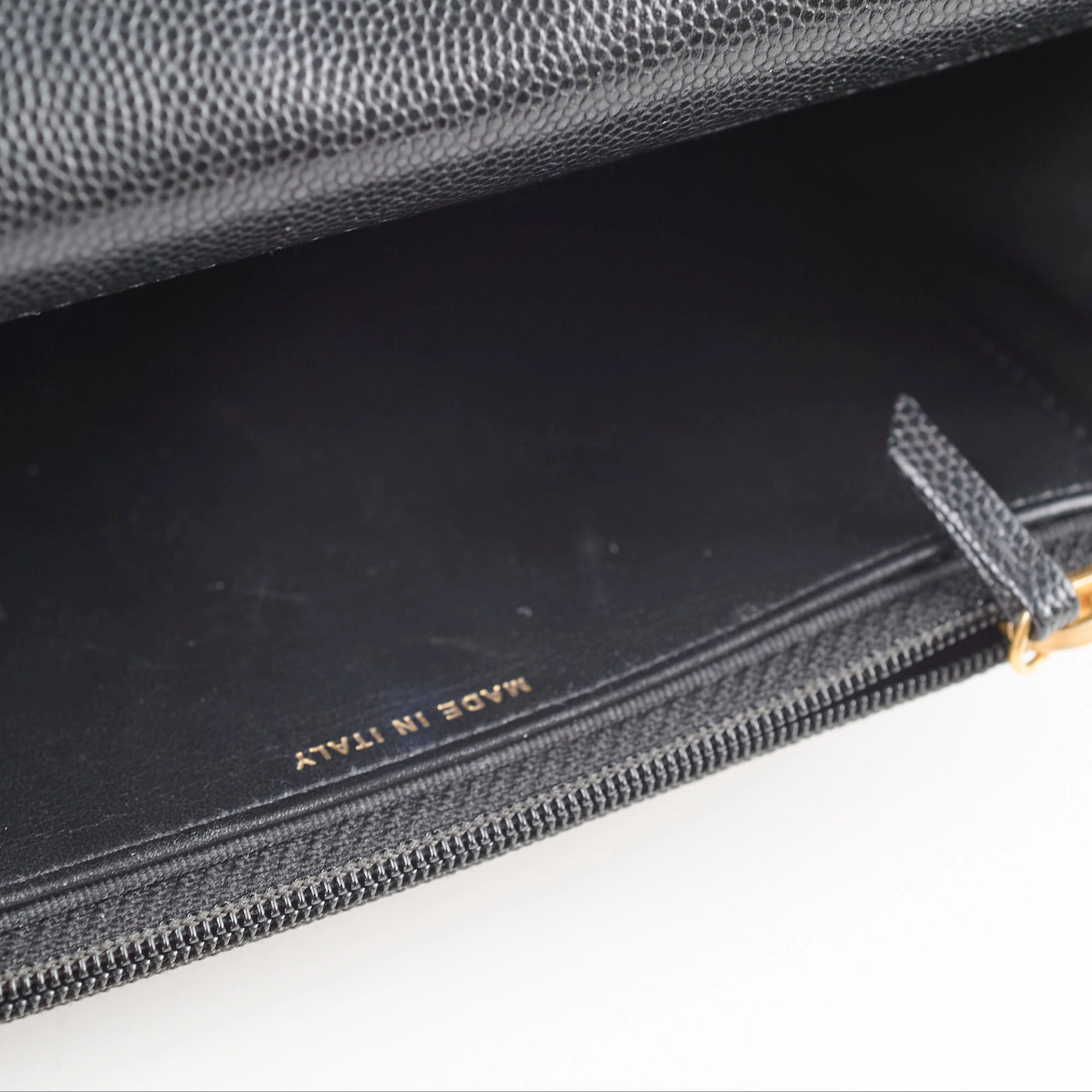 Chanel Seasonal Top Handle Wallet On Chain Caviar Black 2022