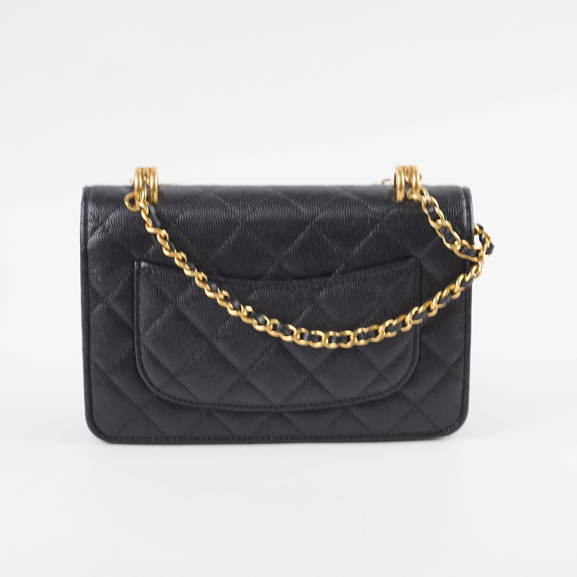 Chanel Seasonal Top Handle Wallet On Chain Caviar Black 2022
