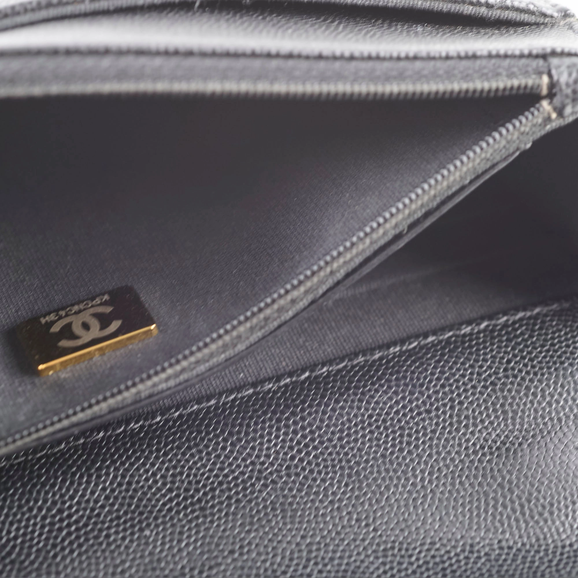 Chanel Seasonal Top Handle Wallet On Chain Caviar Black 2022