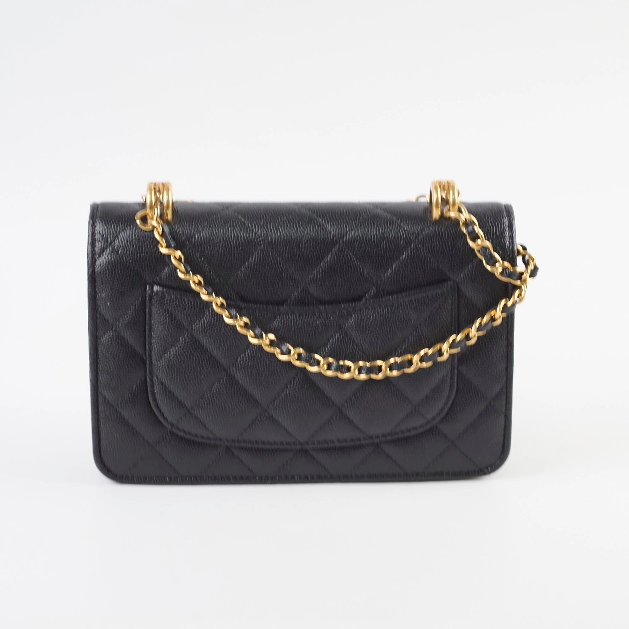 Chanel Seasonal Top Handle Wallet On Chain Caviar Black 2022