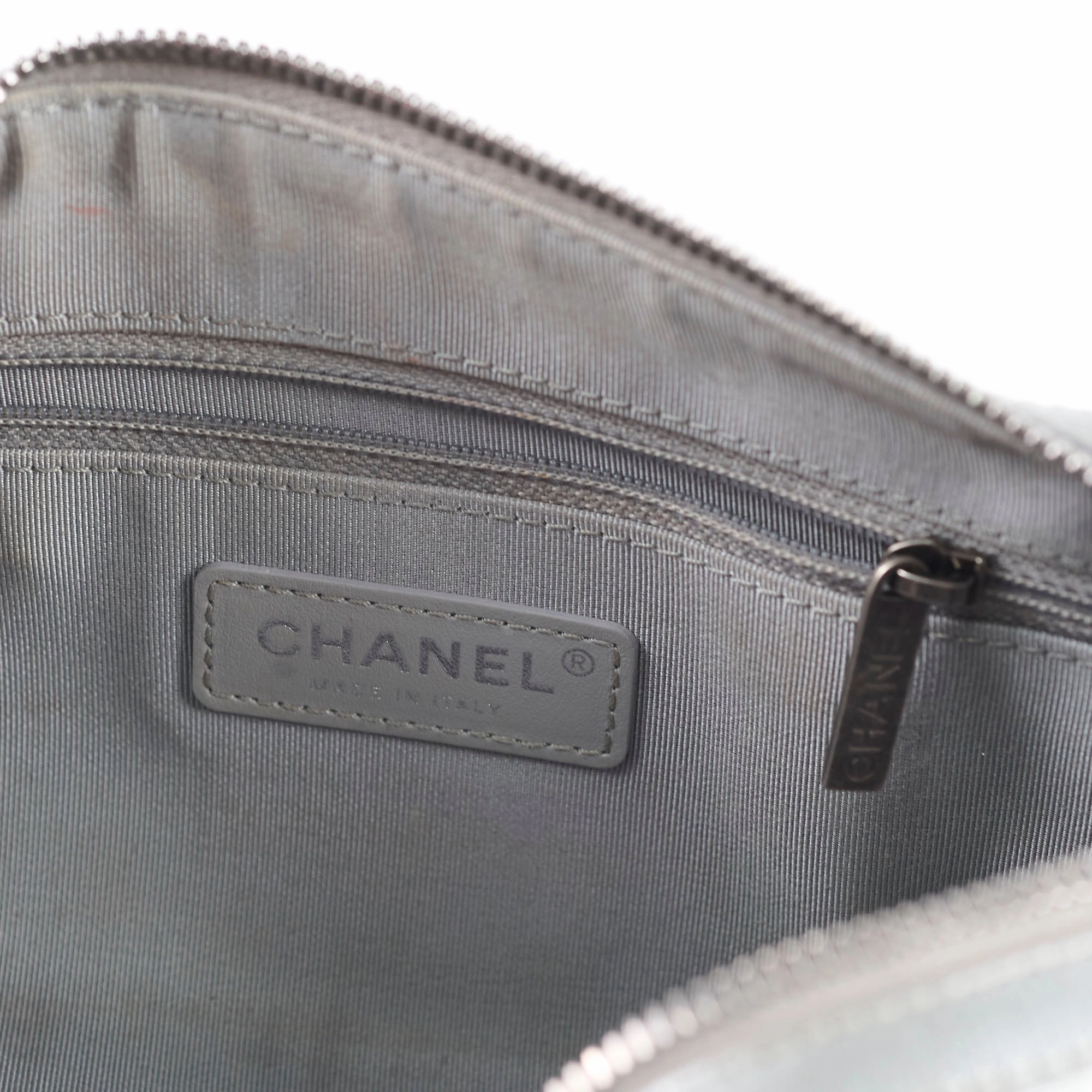Chanel Signature Bowing Bag Crumpled Metallic Calfskin