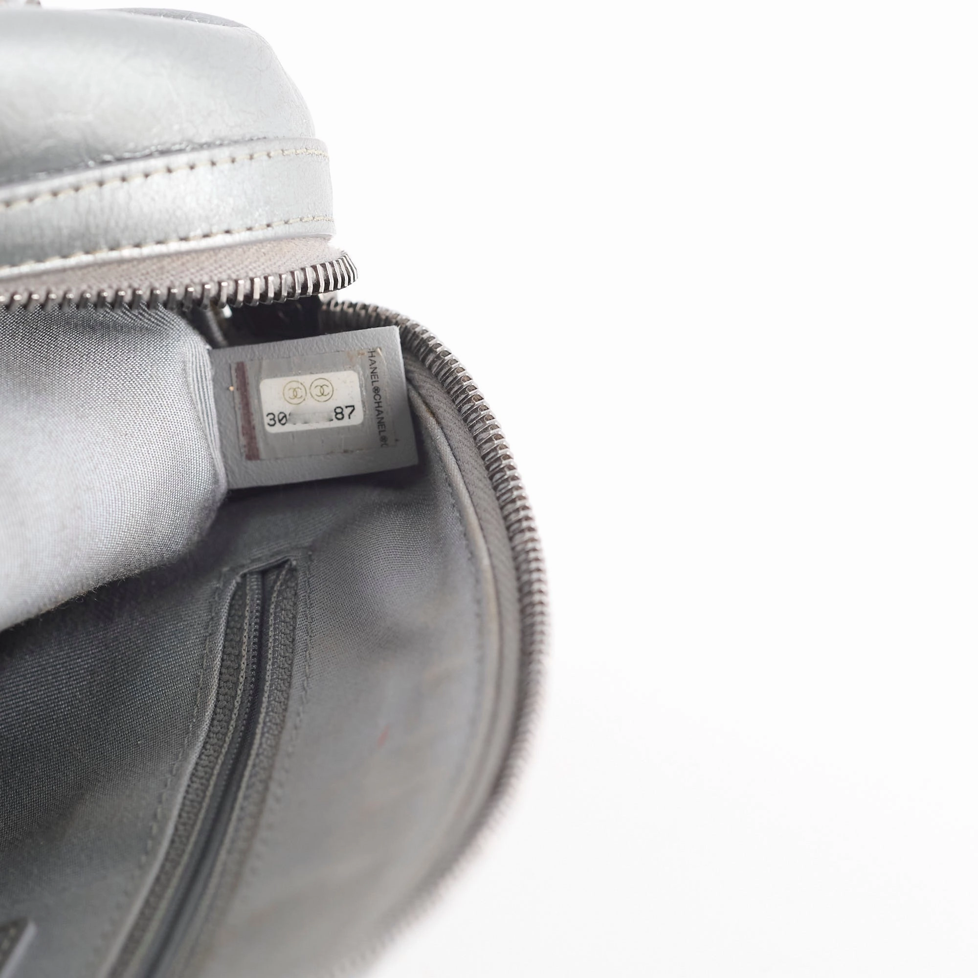 Chanel Signature Bowing Bag Crumpled Metallic Calfskin