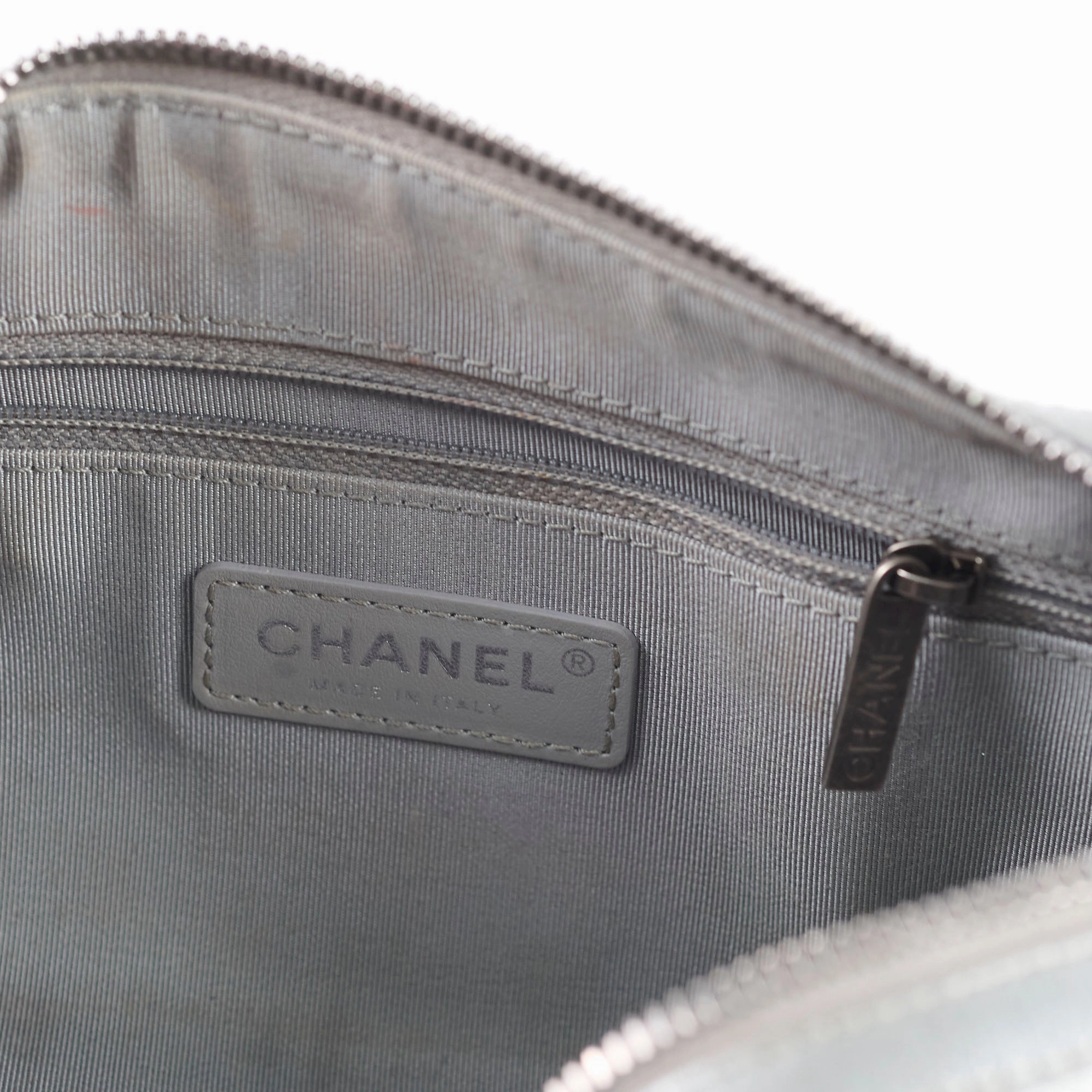 Chanel Signature Bowing Bag Crumpled Metallic Calfskin