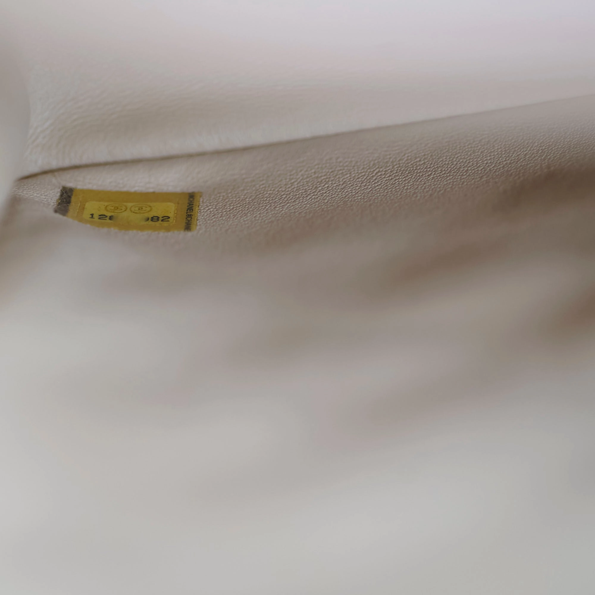 Chanel Single Flap Jumbo Beige Lambskin (12 Series 2009)