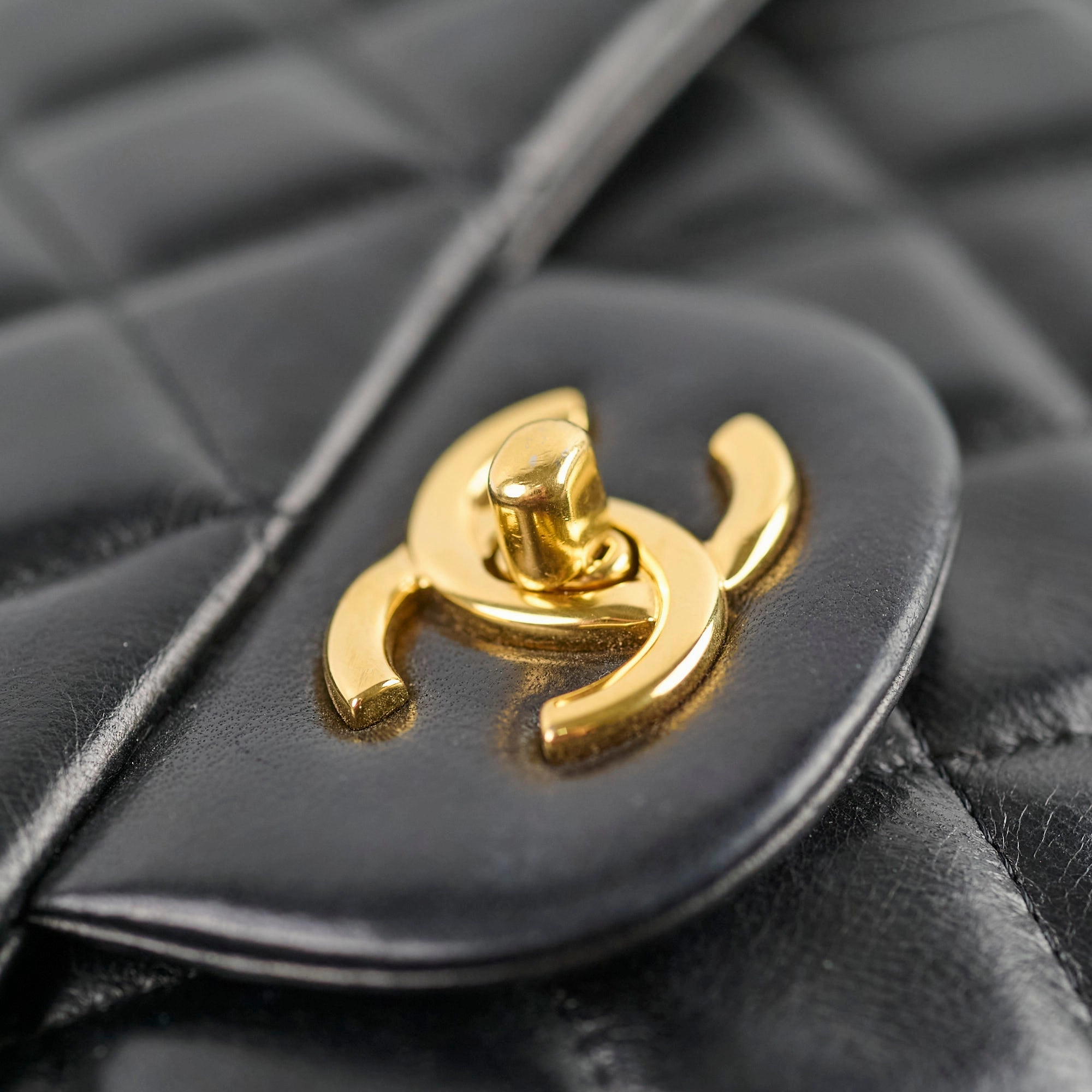 Chanel Single Flap Maxi Black Lambskin