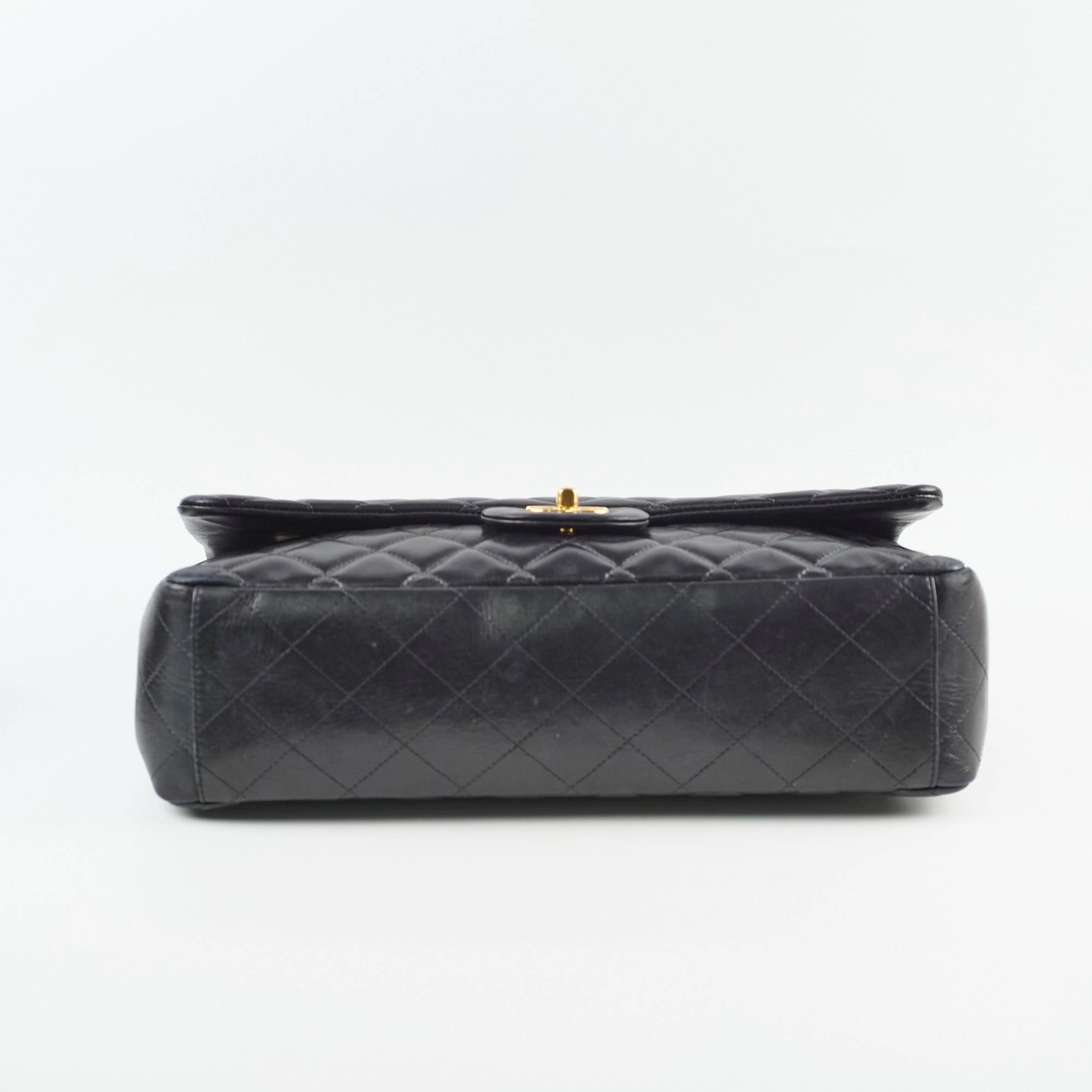 Chanel Single Flap Maxi Black Lambskin
