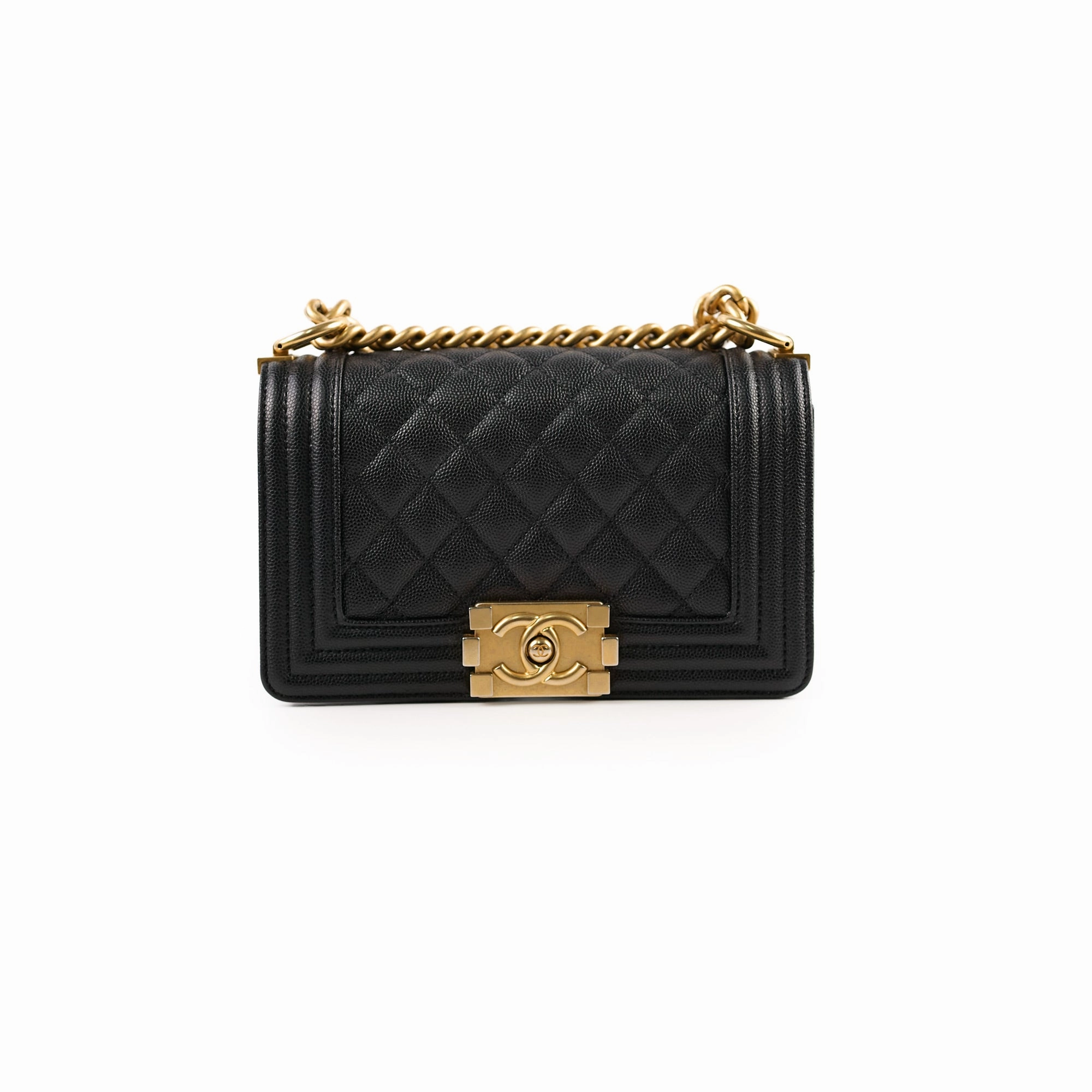 Chanel Small Boy Caviar Bag Black