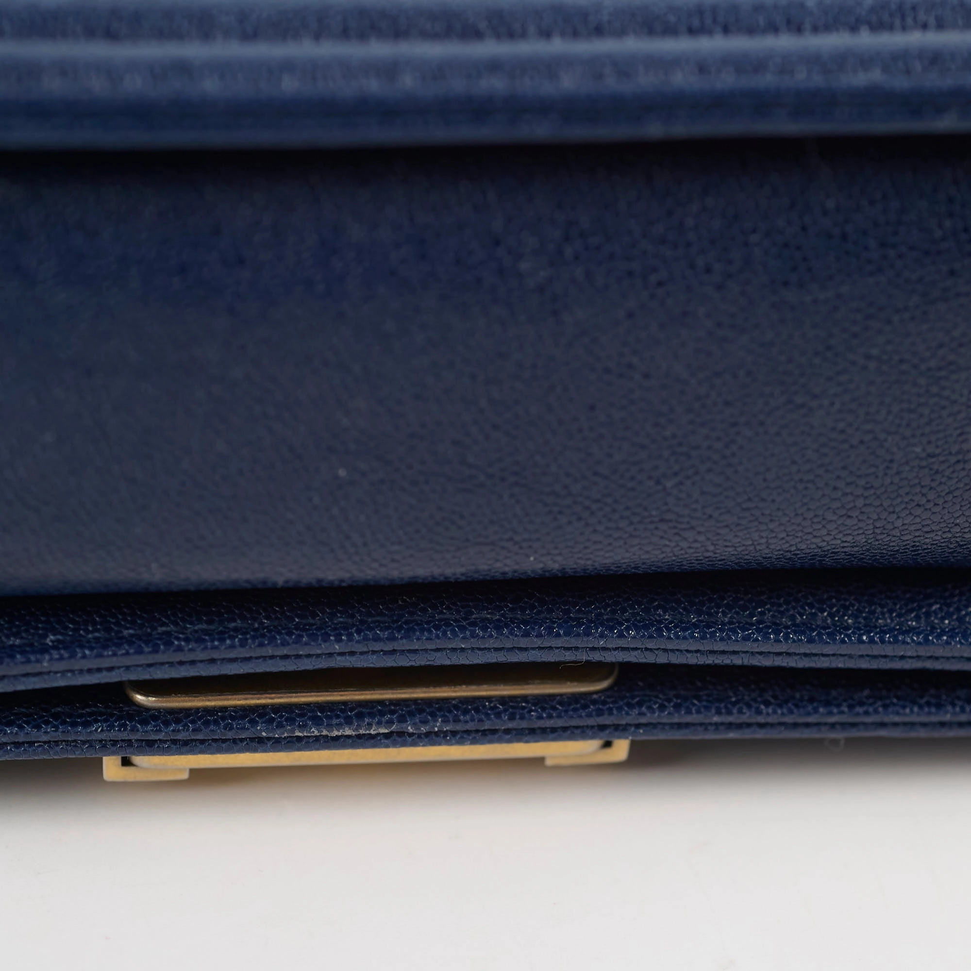 Chanel Small Boy Caviar Bag Navy 26 Series
