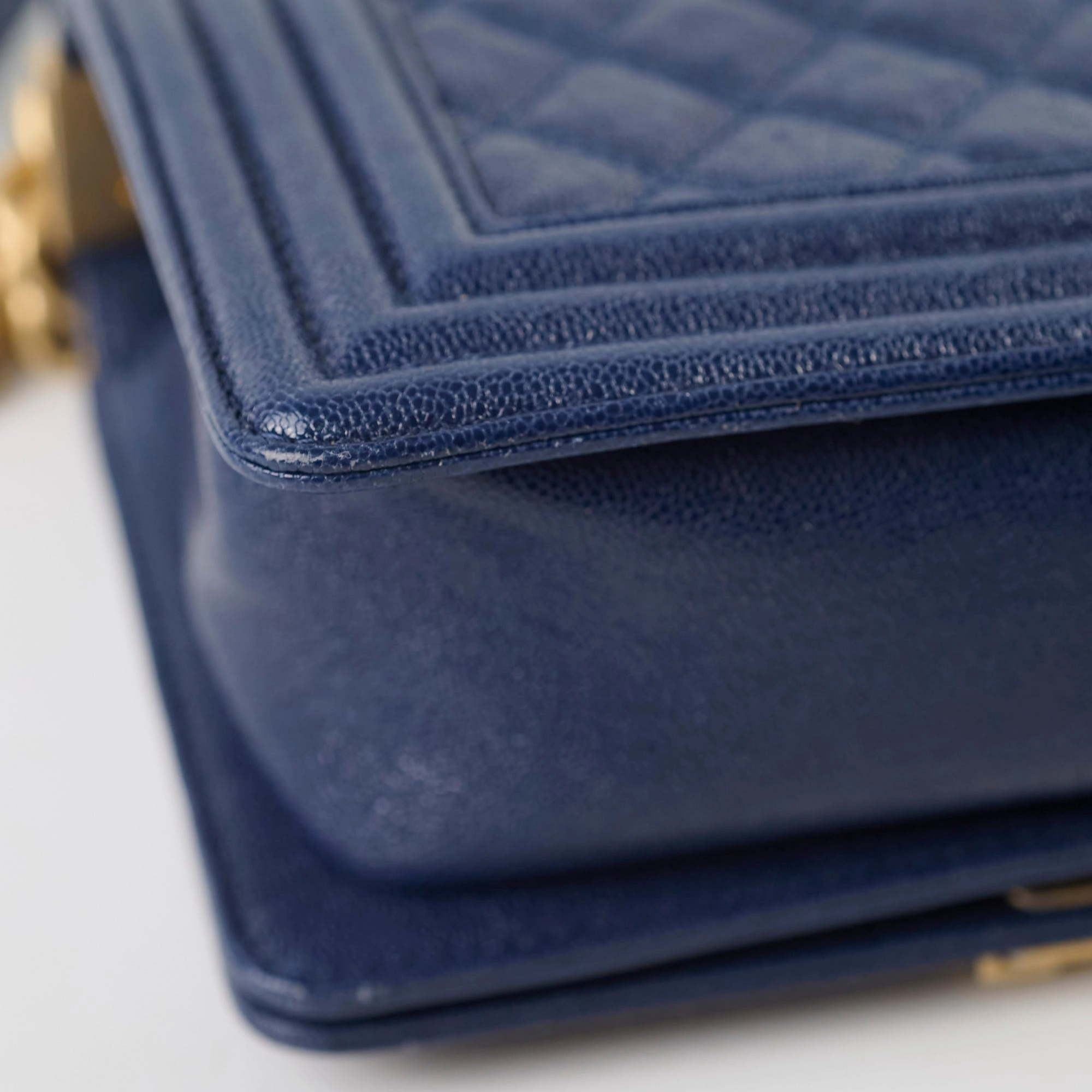 Chanel Small Boy Caviar Bag Navy 26 Series