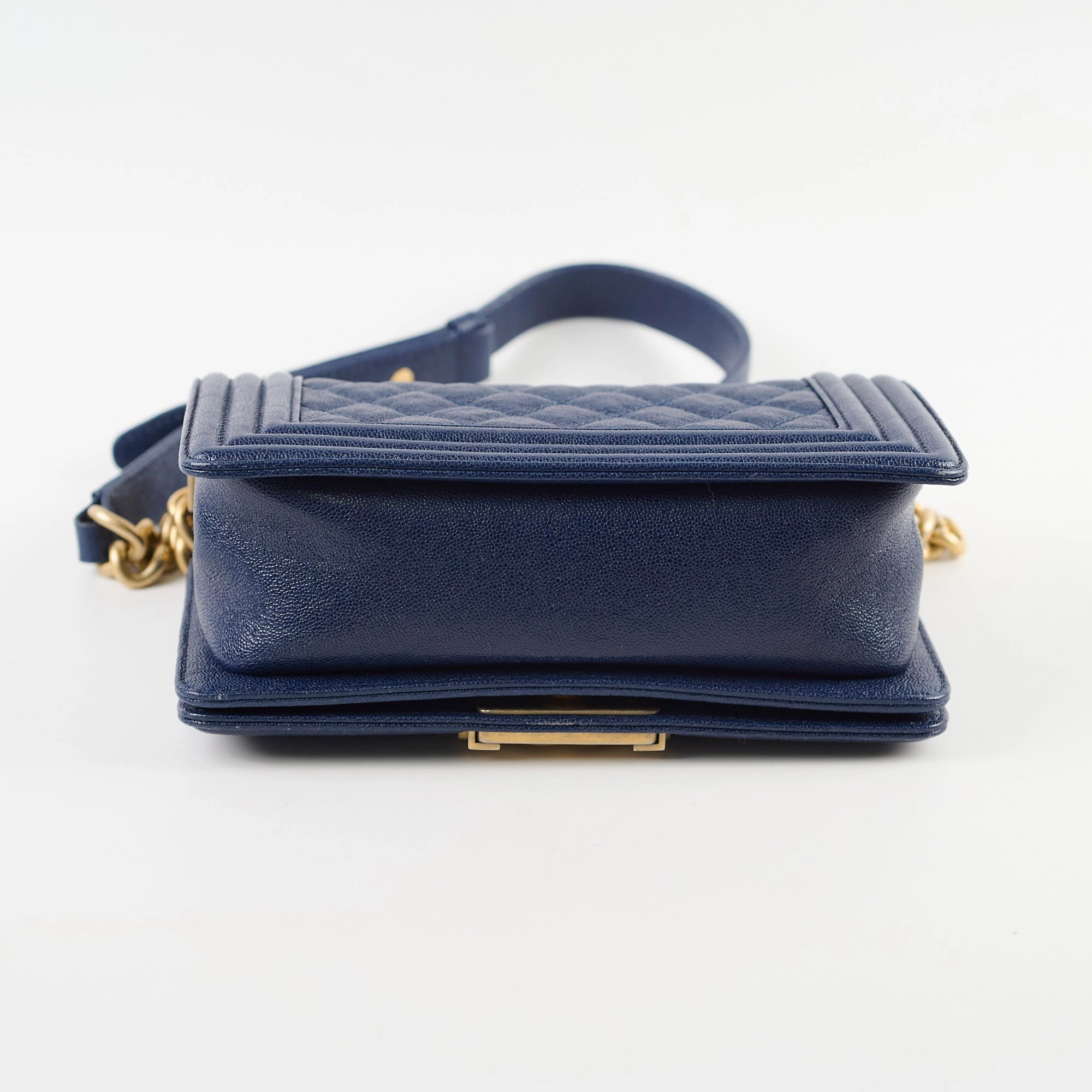 Chanel Small Boy Caviar Bag Navy 26 Series
