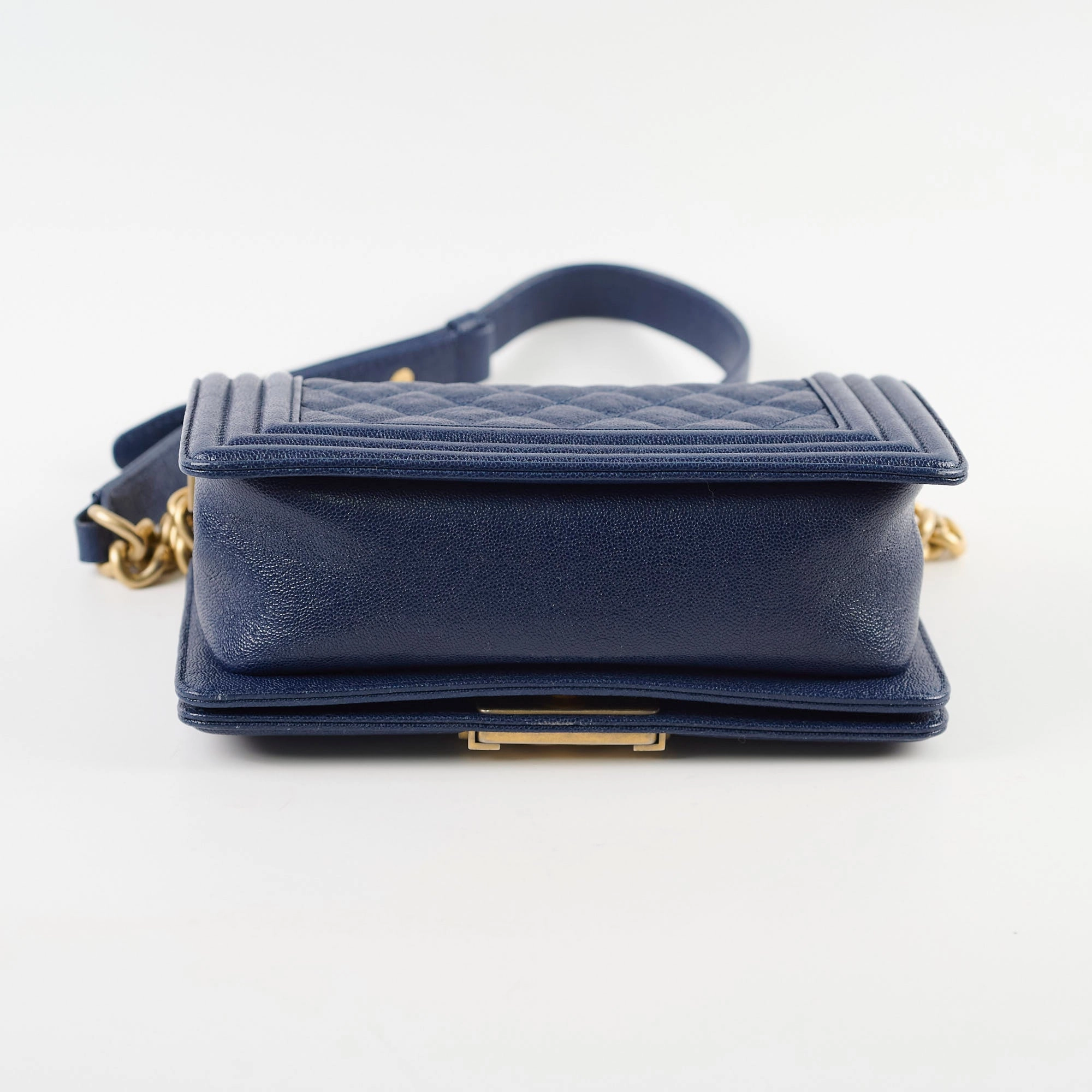 Chanel Small Boy Caviar Bag Navy 26 Series