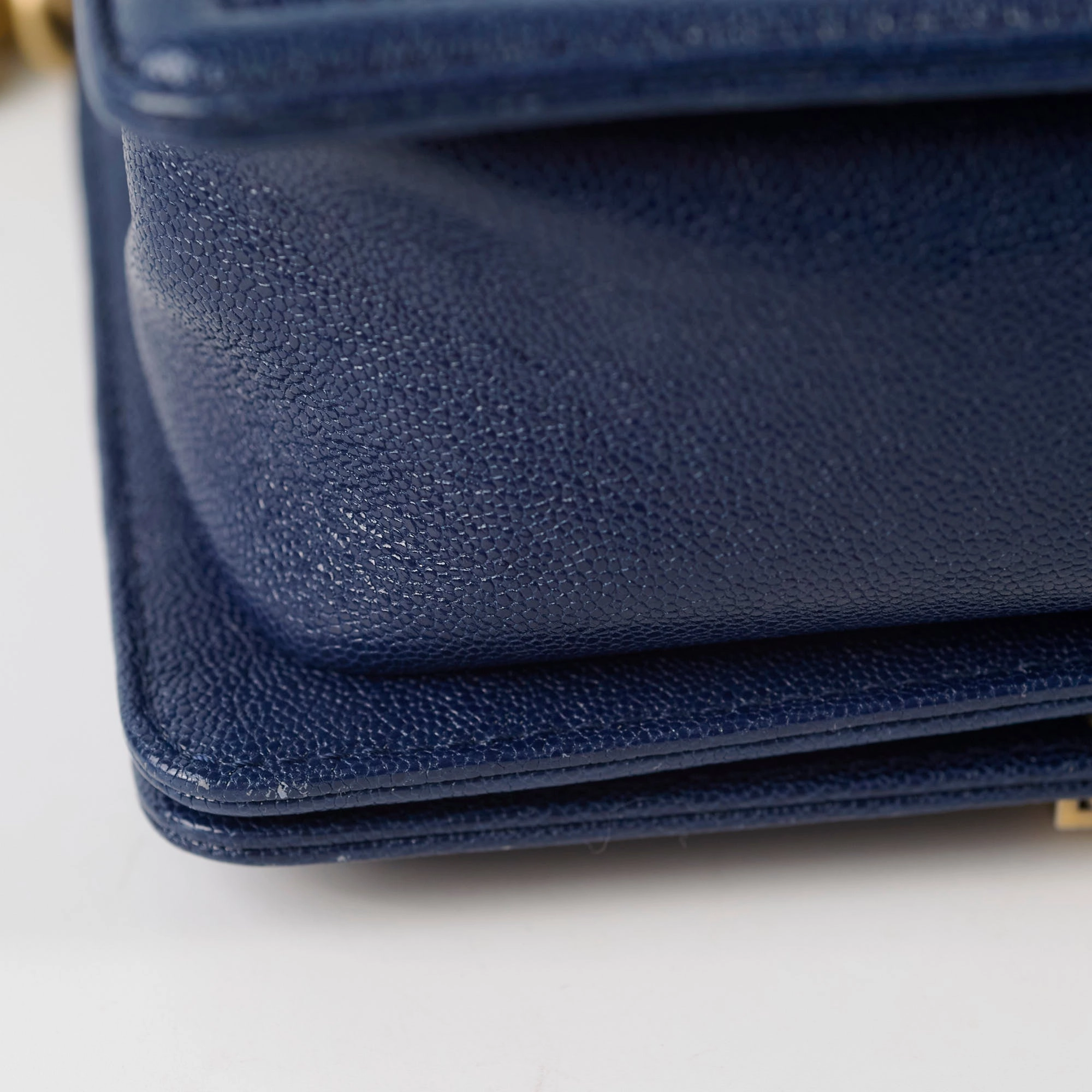 Chanel Small Boy Caviar Bag Navy 26 Series