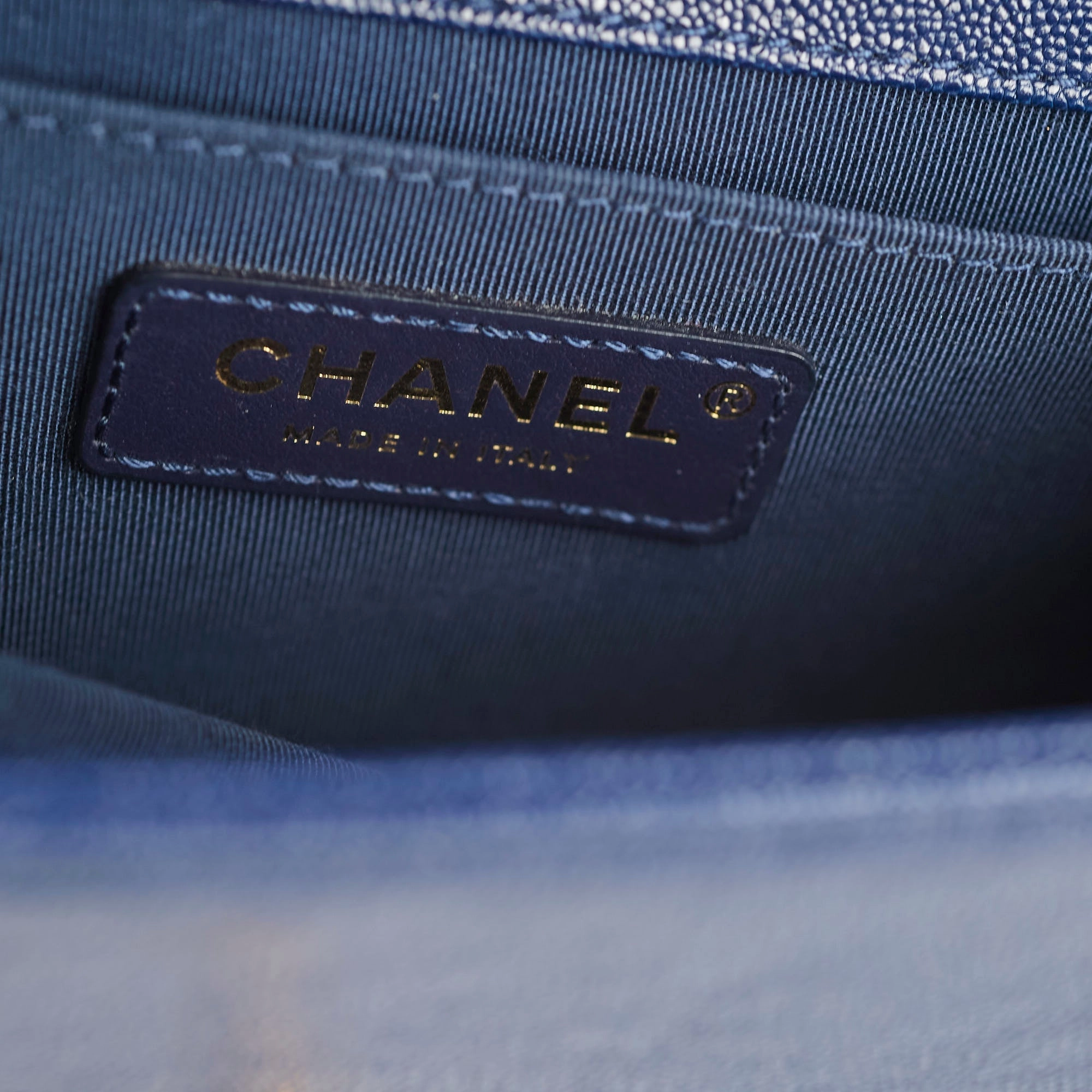 Chanel Small Boy Caviar Bag Navy 26 Series