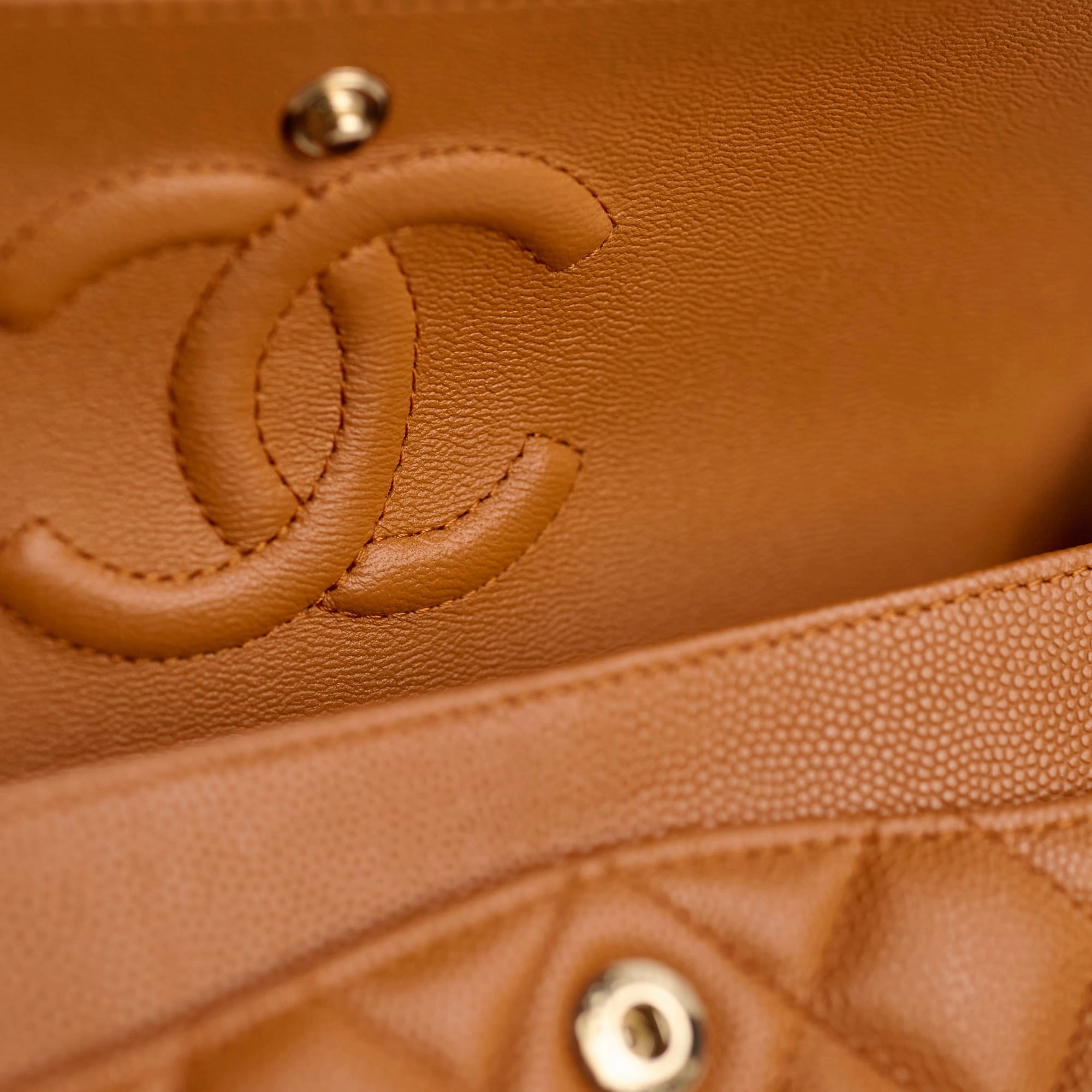 Chanel Small Classic Double Flap Caramel Caviar