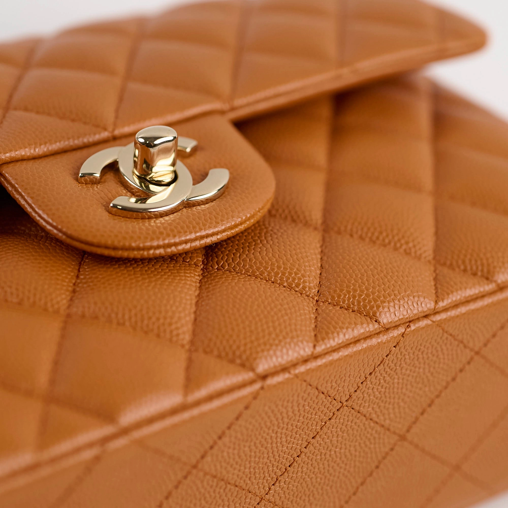 Chanel Small Classic Double Flap Caramel Caviar
