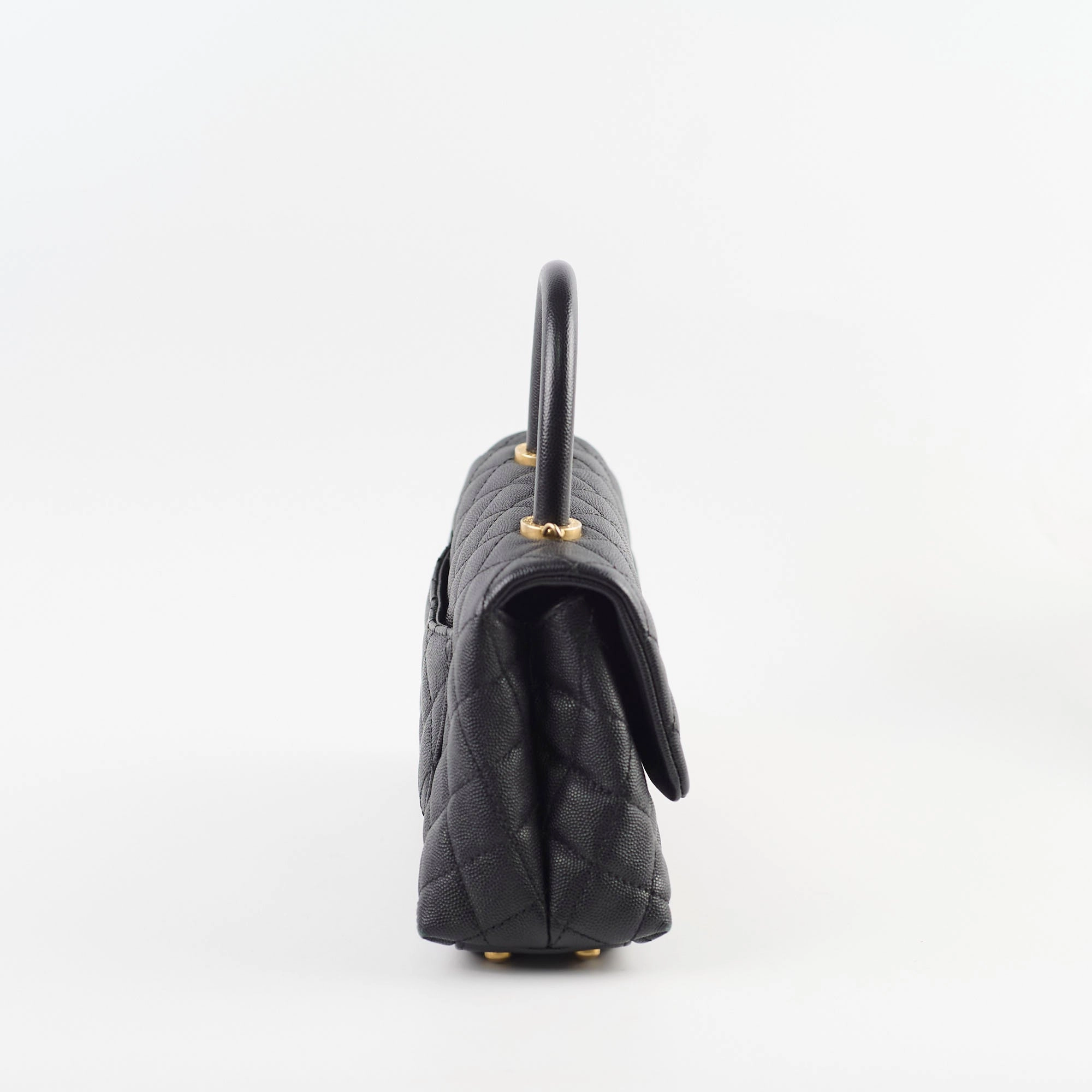 Chanel Small Coco Handle Caviar Black