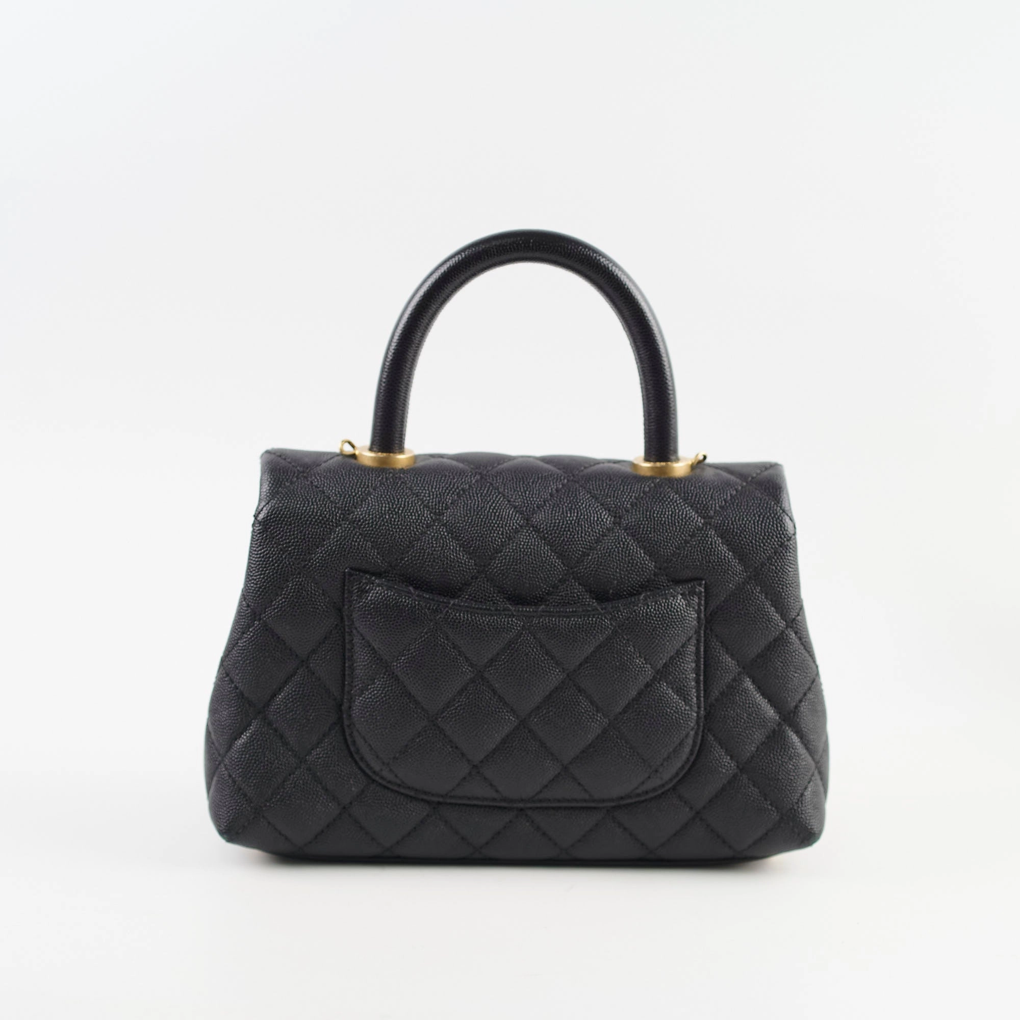 Chanel Small Coco Handle Caviar Black