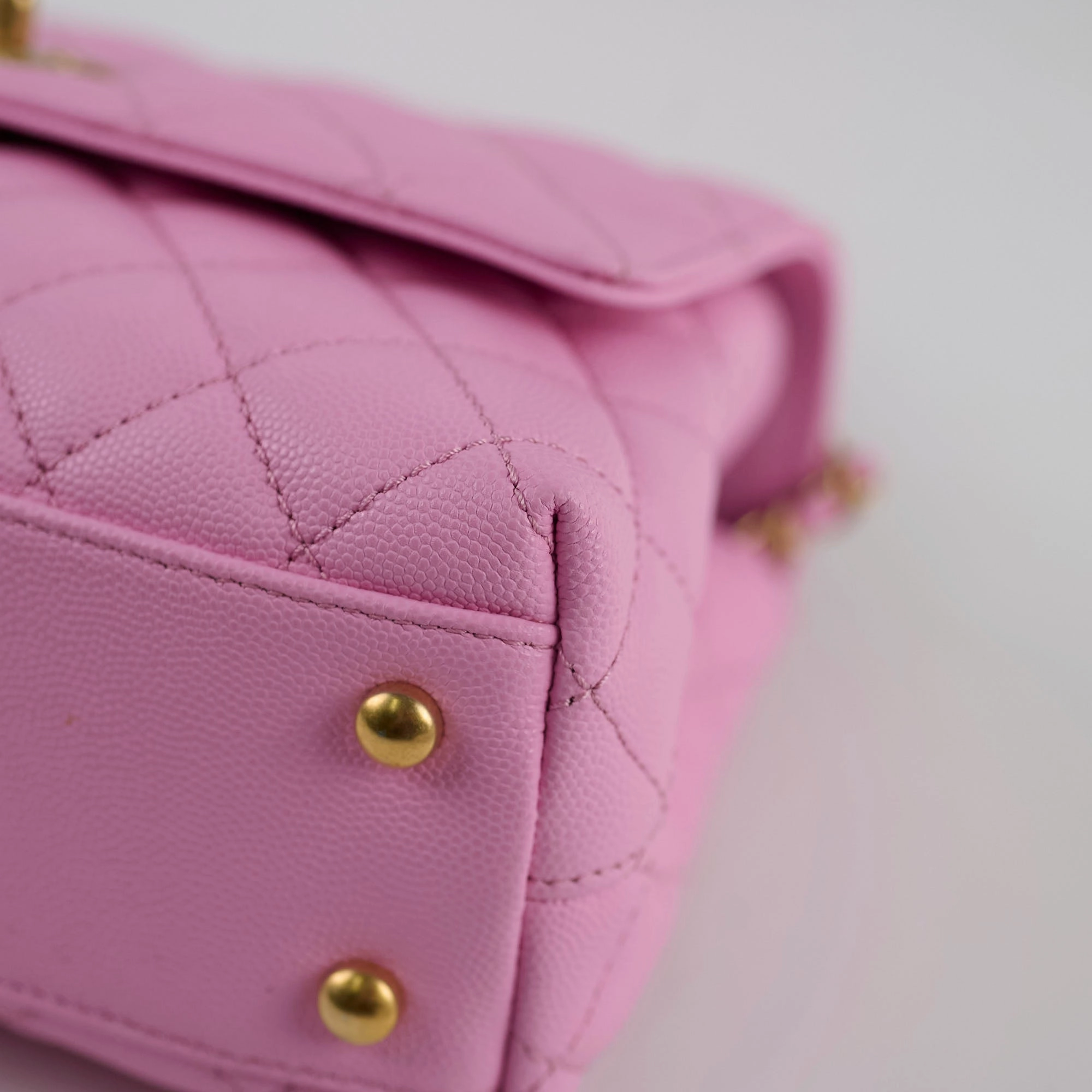 Chanel Small Coco Handle Caviar Pink Microchipped