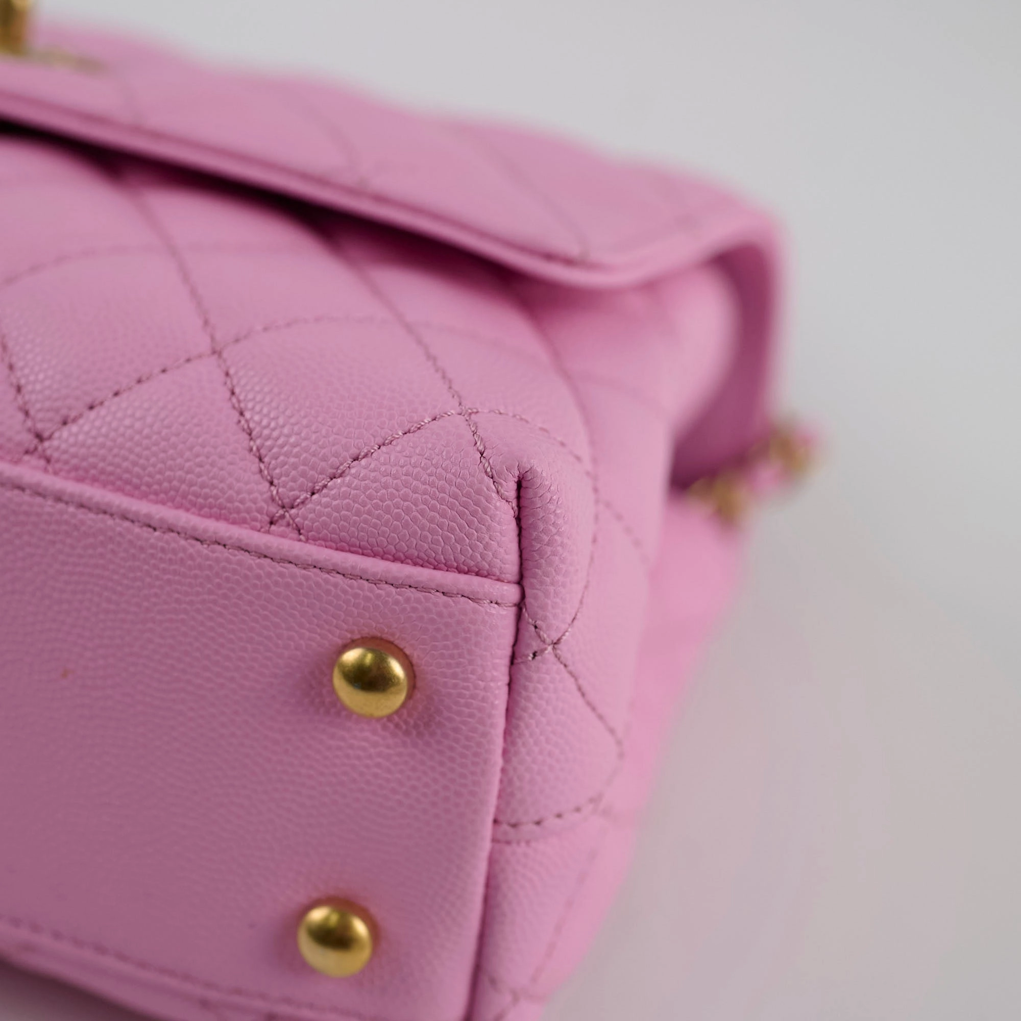 Chanel Small Coco Handle Caviar Pink Microchipped