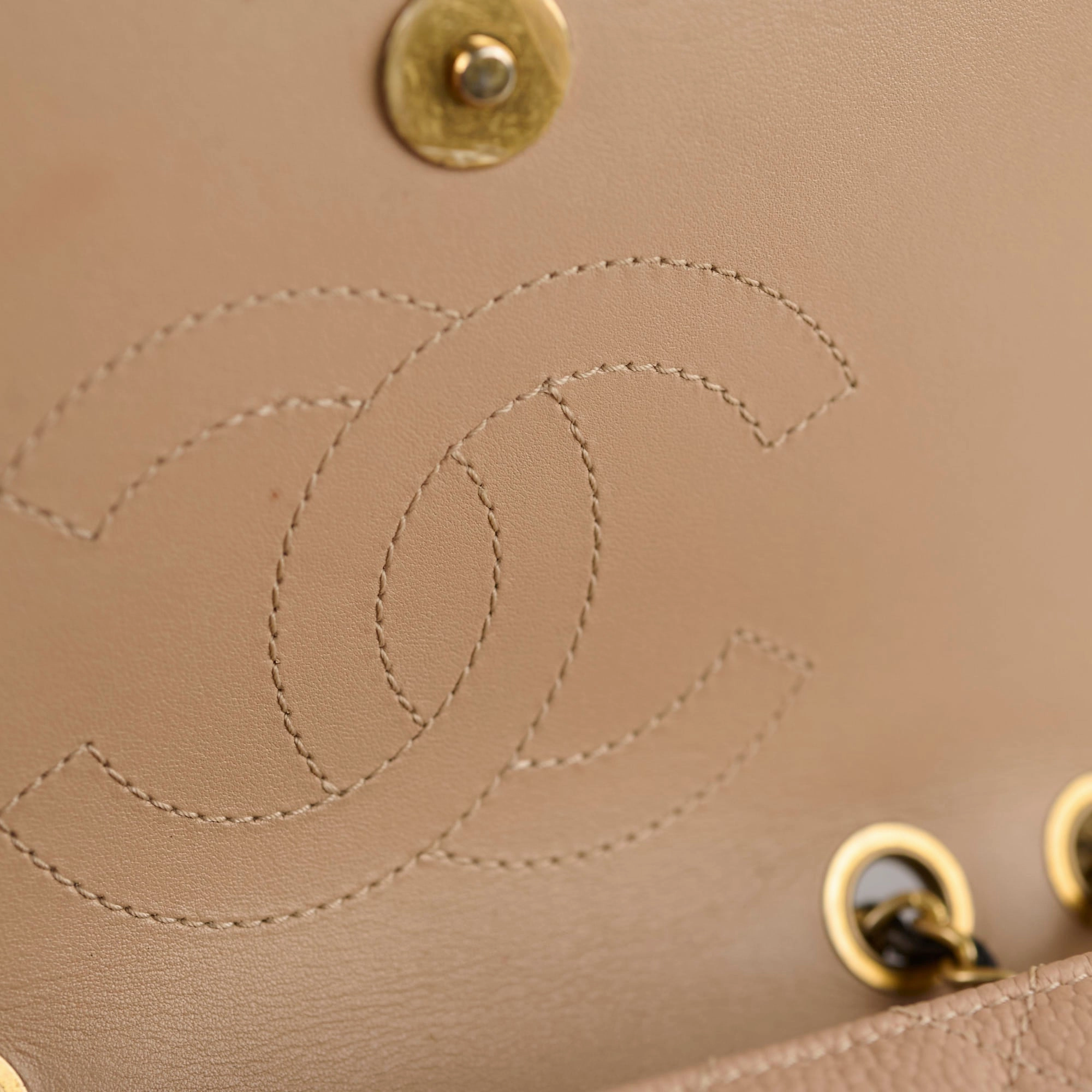 Chanel Small Filigree Beige Caviar Crossbody - Series 23