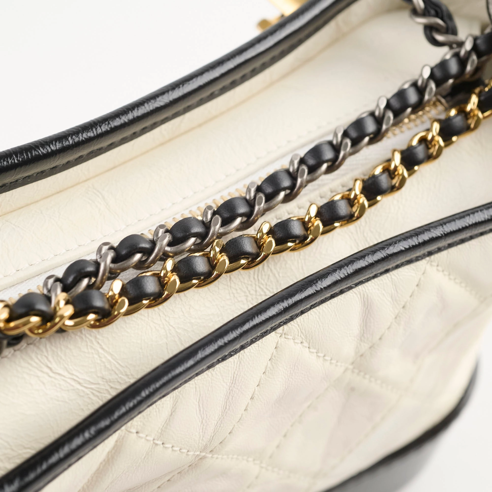 Chanel Small Gabrielle Bag Black and White