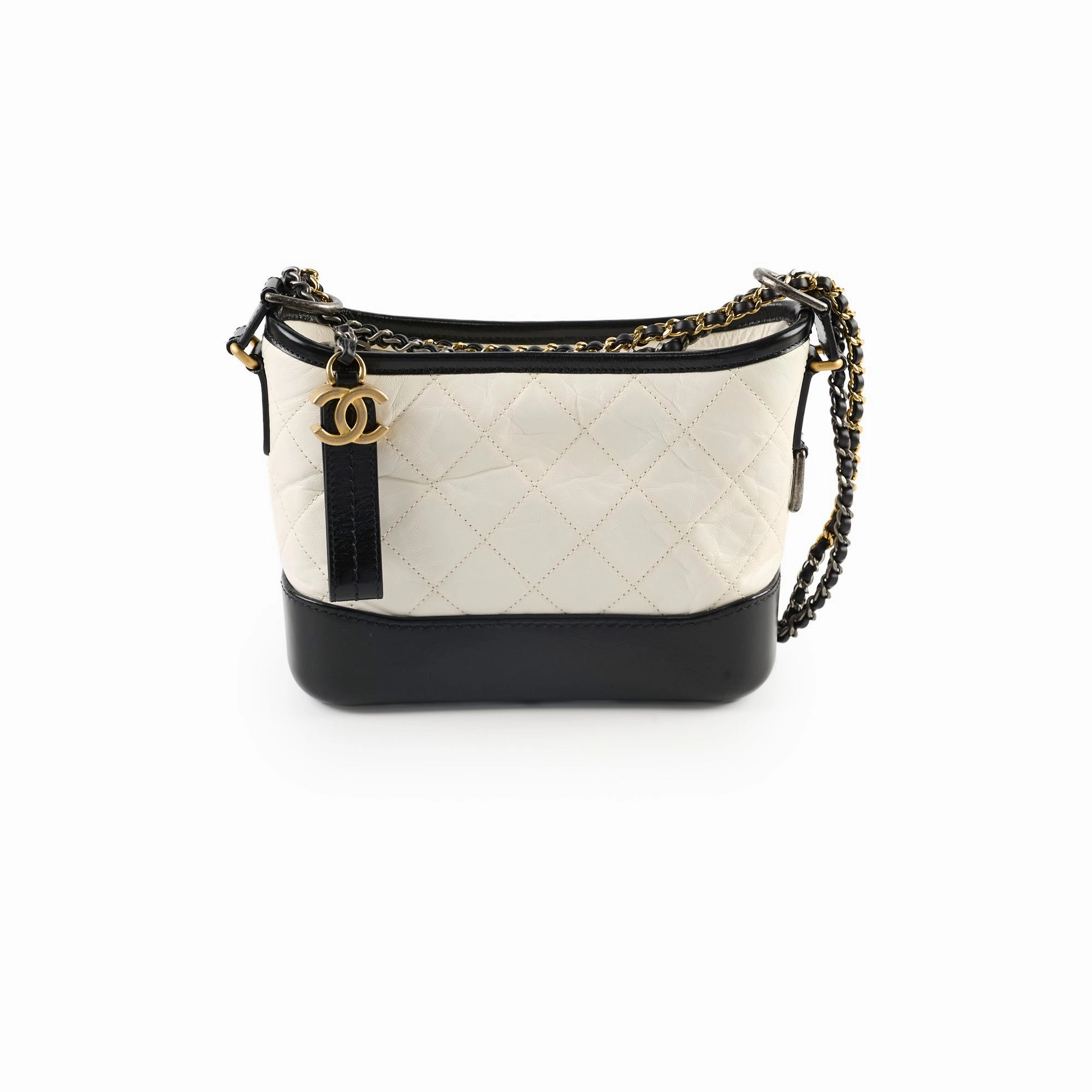Chanel Small Gabrielle Bag Black and White