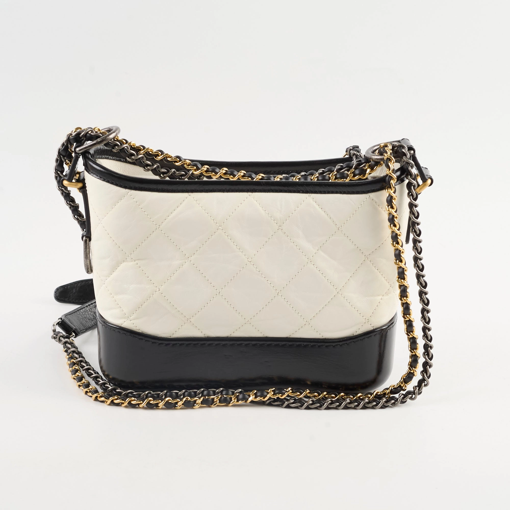 Chanel Small Gabrielle Bag Black and White