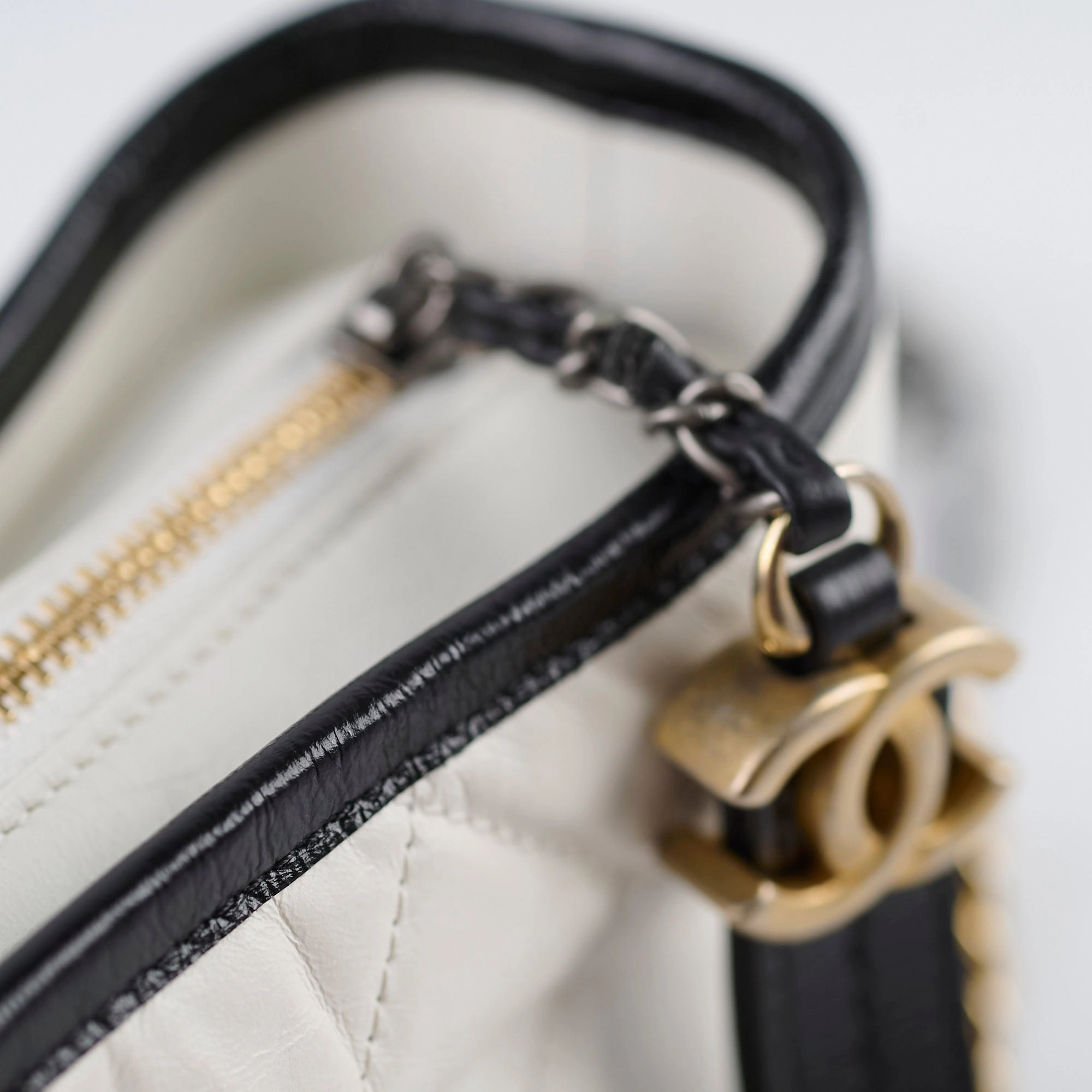 Chanel Small Grabrielle Bag White/Black