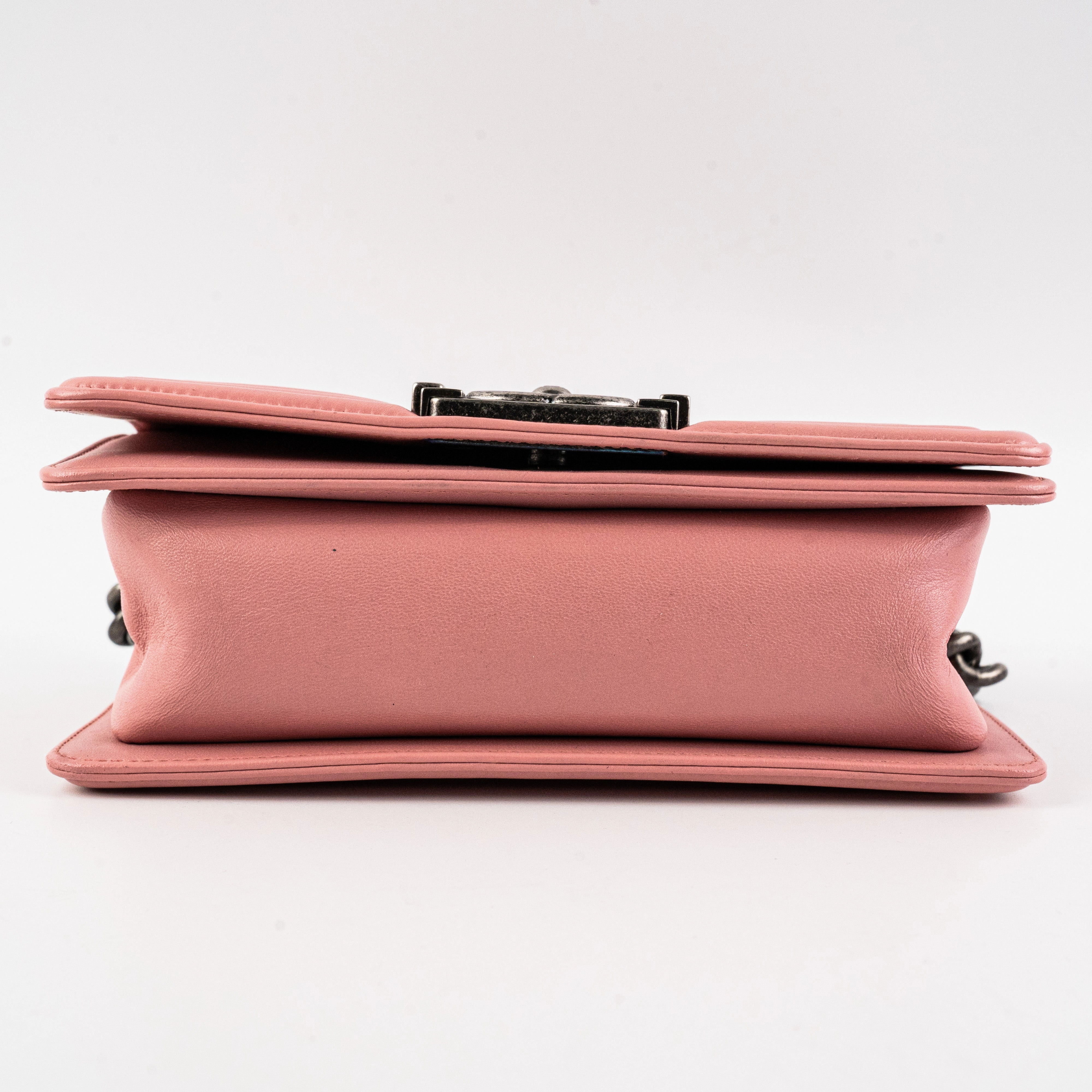 Chanel Small Lambskin Boy Pink Crossbody Bag