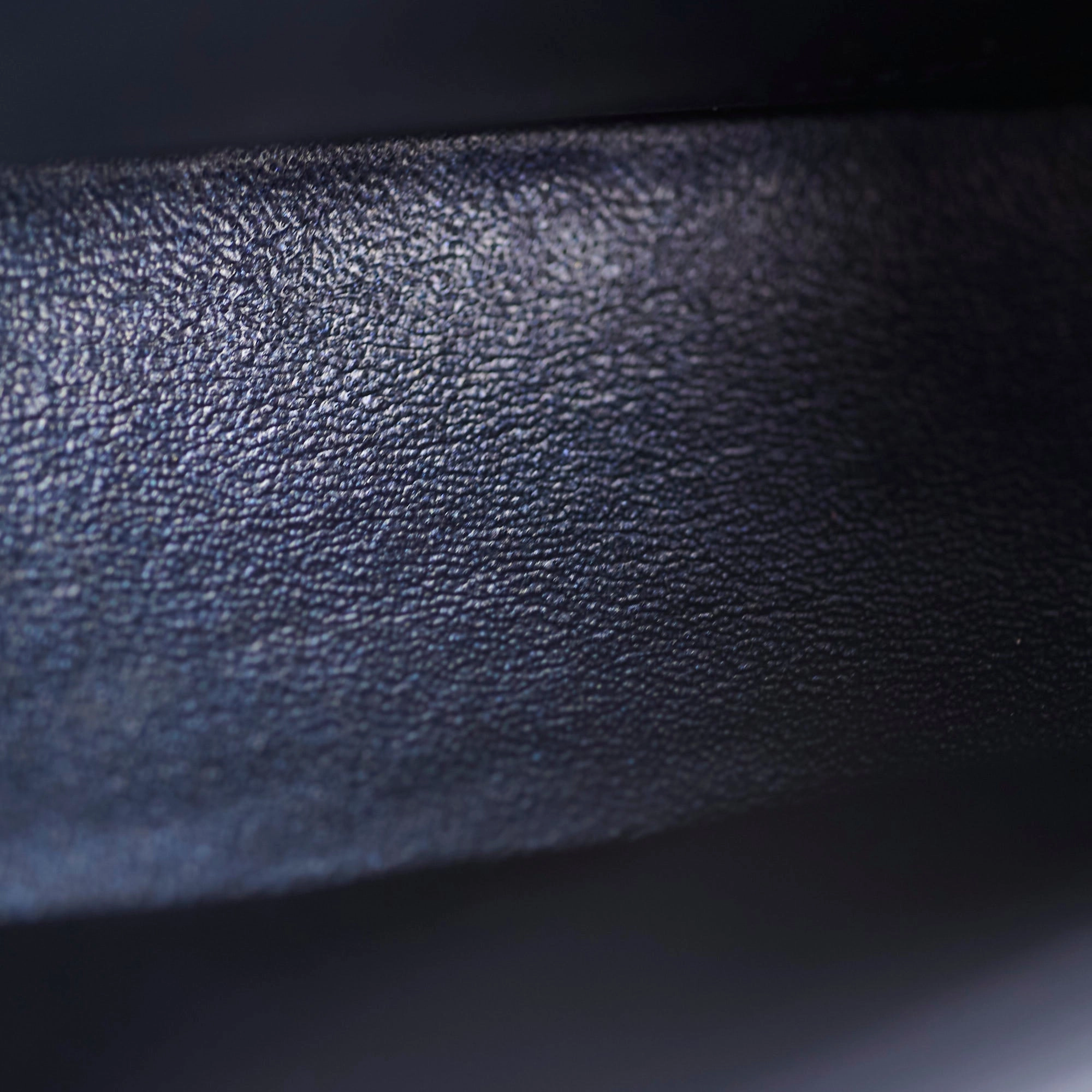 Chanel Small Lambskin Classic Flap Mettalic Navy Series 24