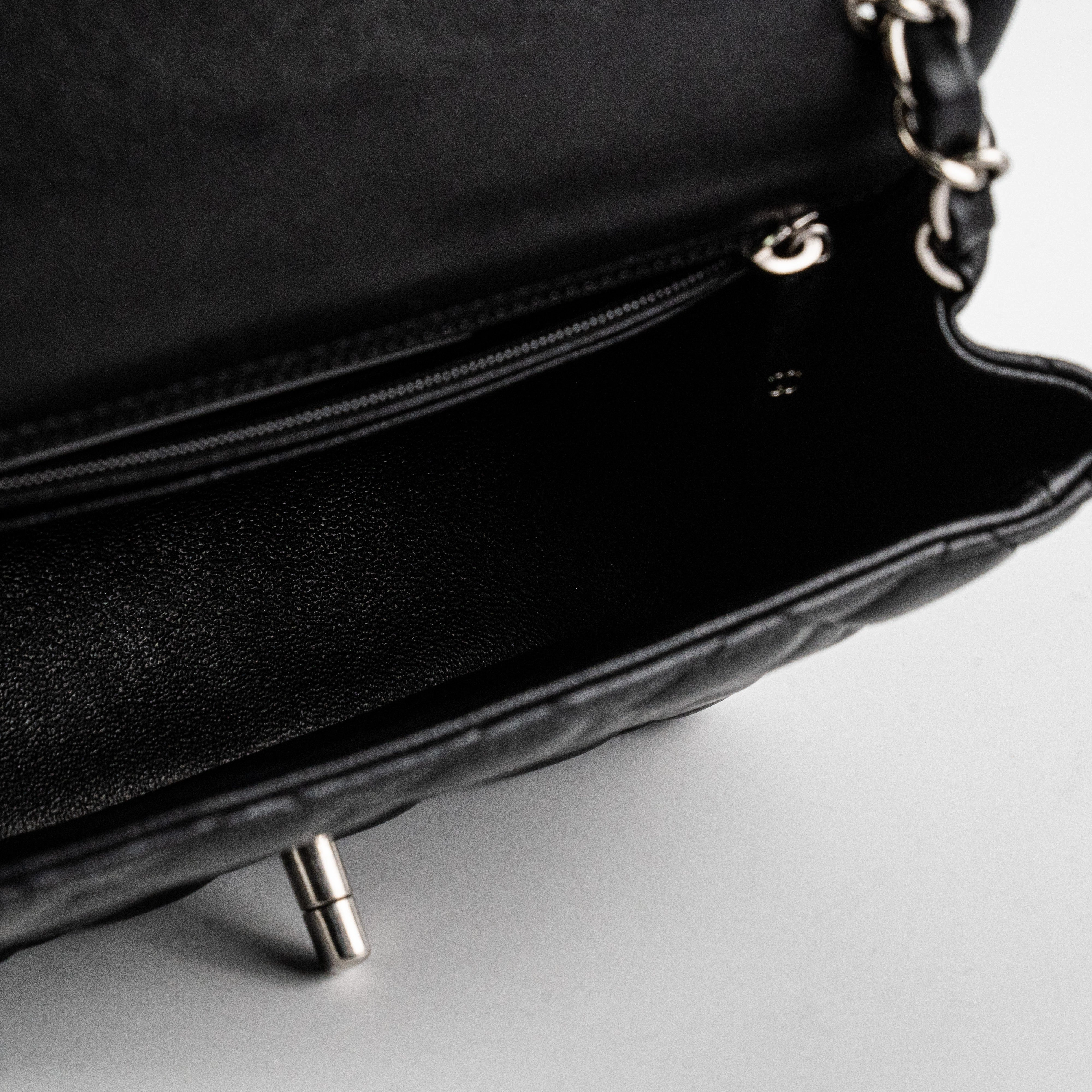 Chanel Square Mini Lambskin Black Bag