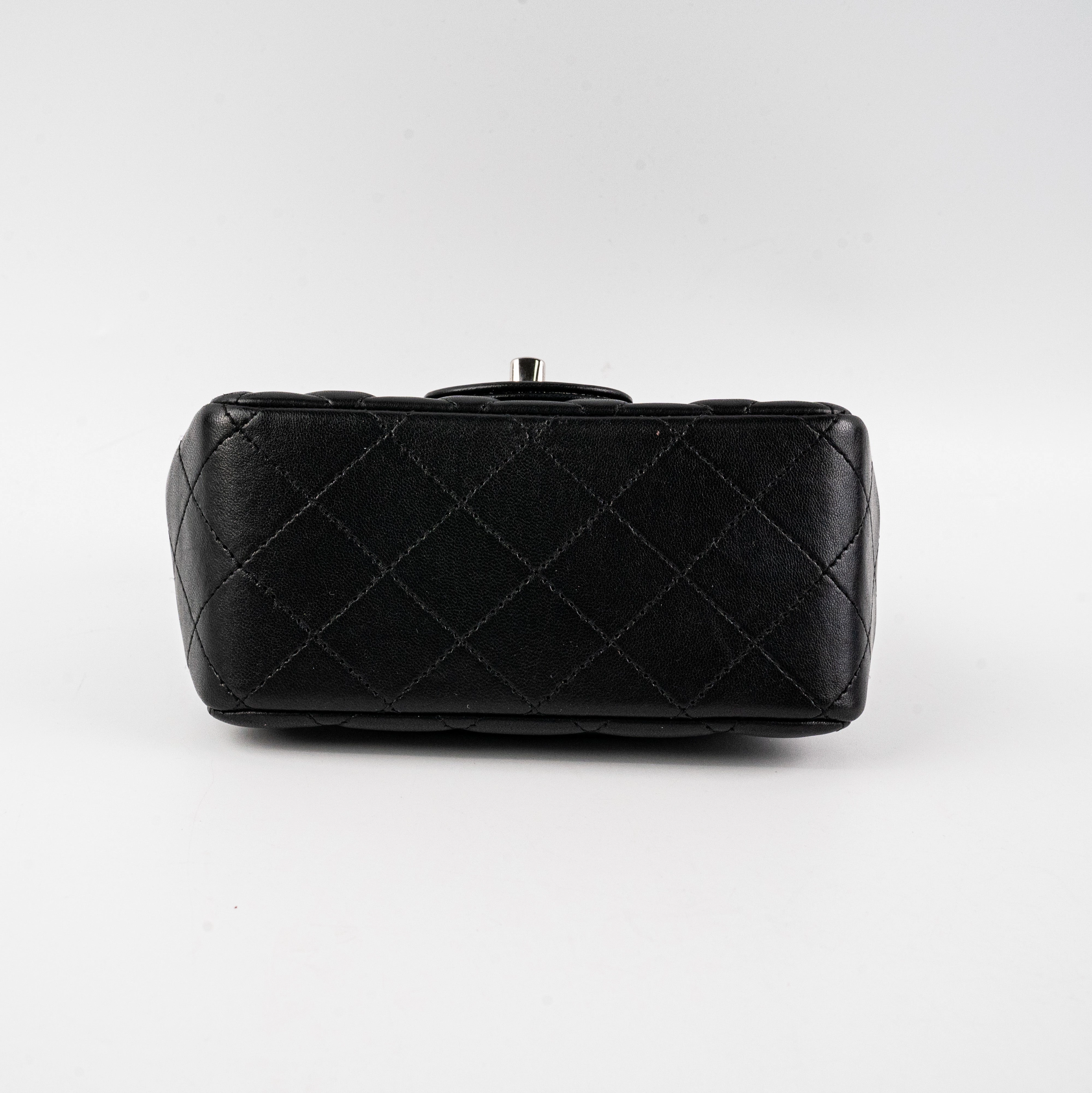 Chanel Square Mini Lambskin Black Bag