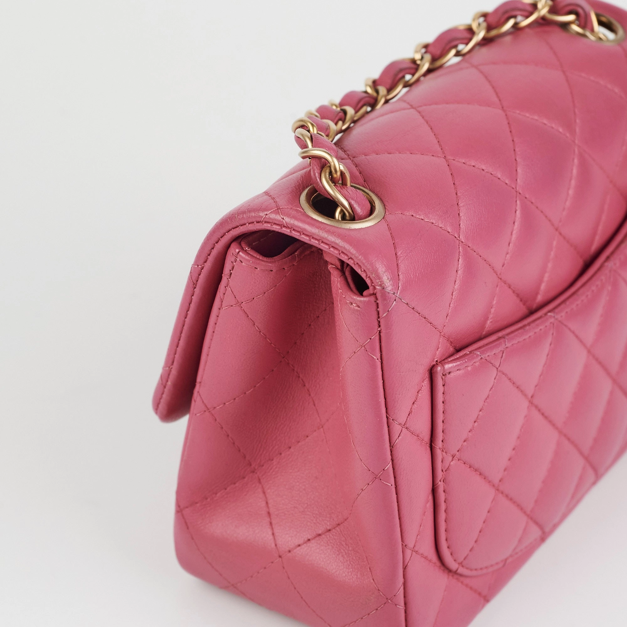 Chanel Square Mini Lambskin Pink