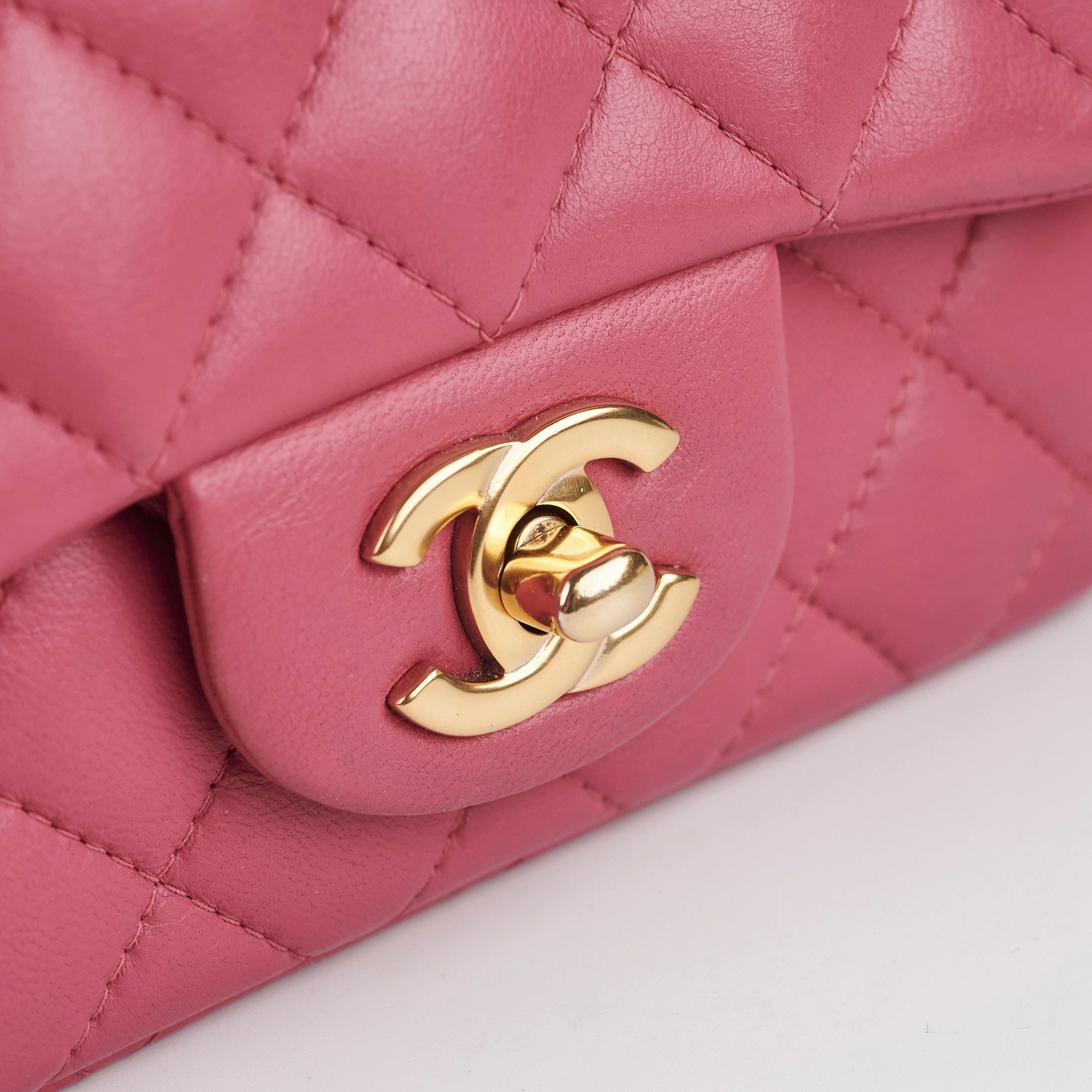 Chanel Square Mini Lambskin Pink
