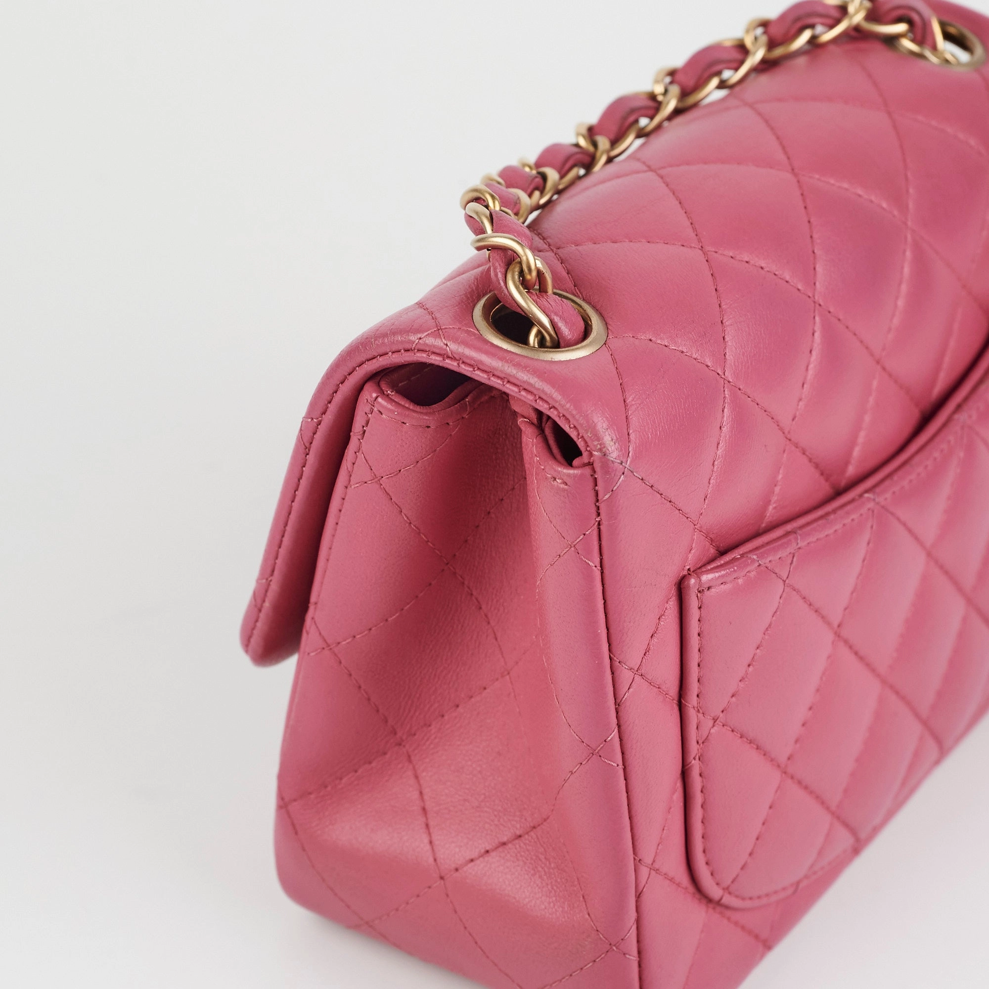 Chanel Square Mini Lambskin Pink