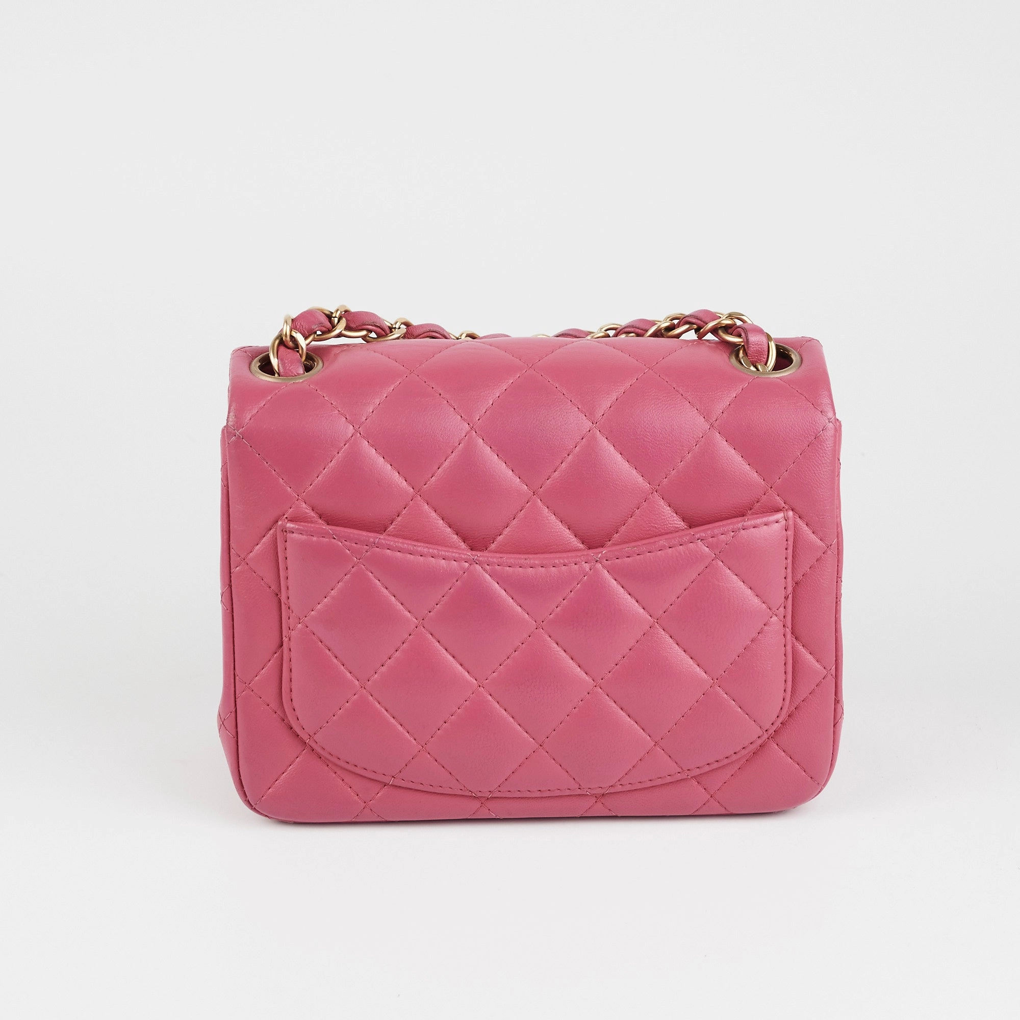 Chanel Square Mini Lambskin Pink