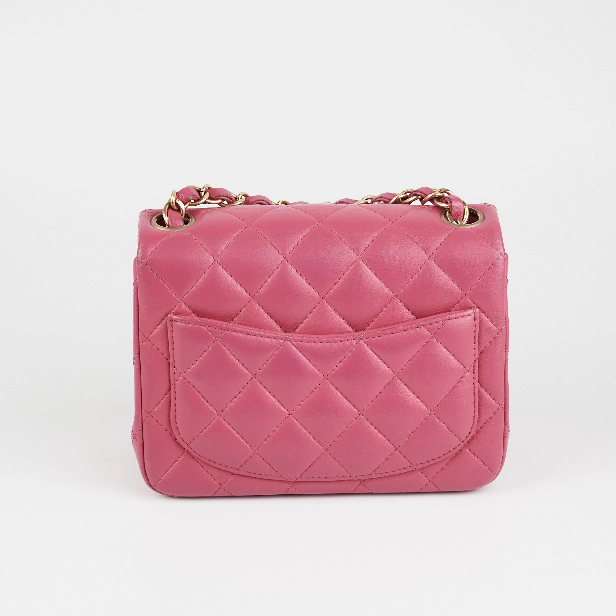 Chanel Square Mini Lambskin Pink