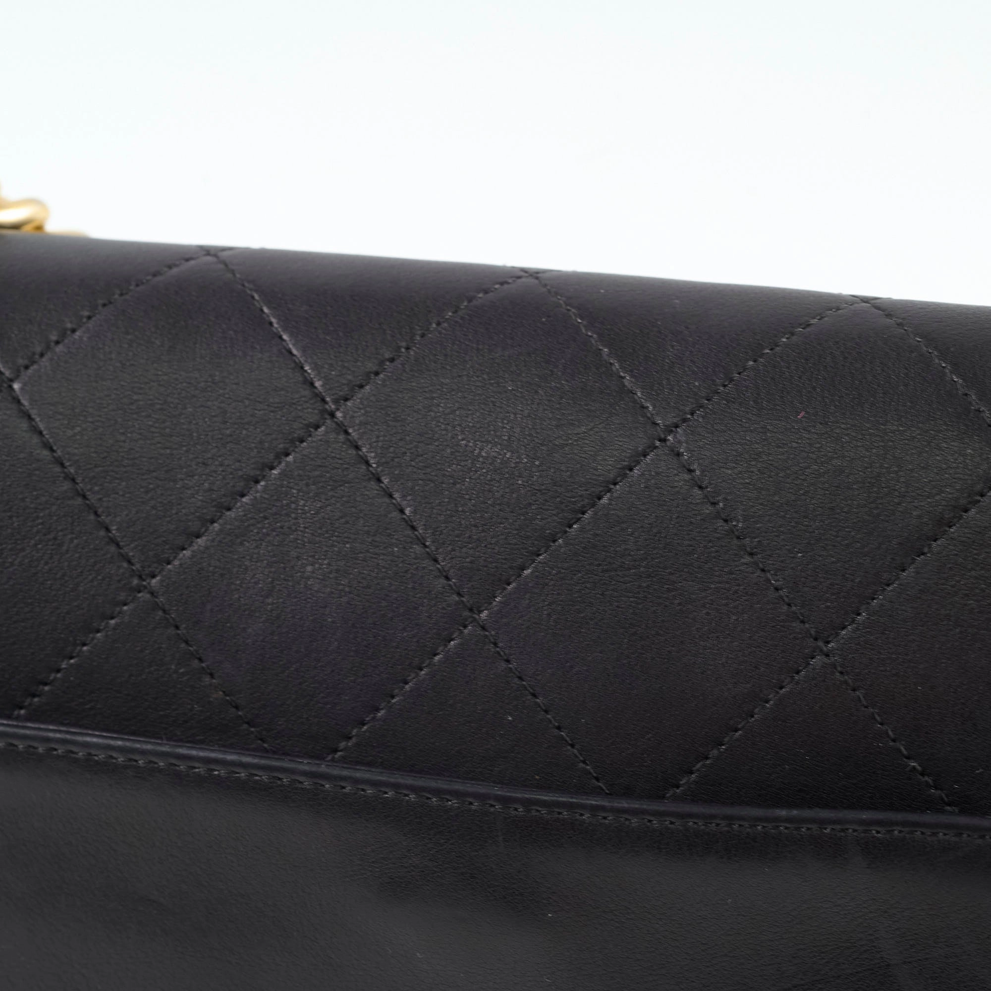 Chanel Stitched Paris in Rome Messenger Bag Black