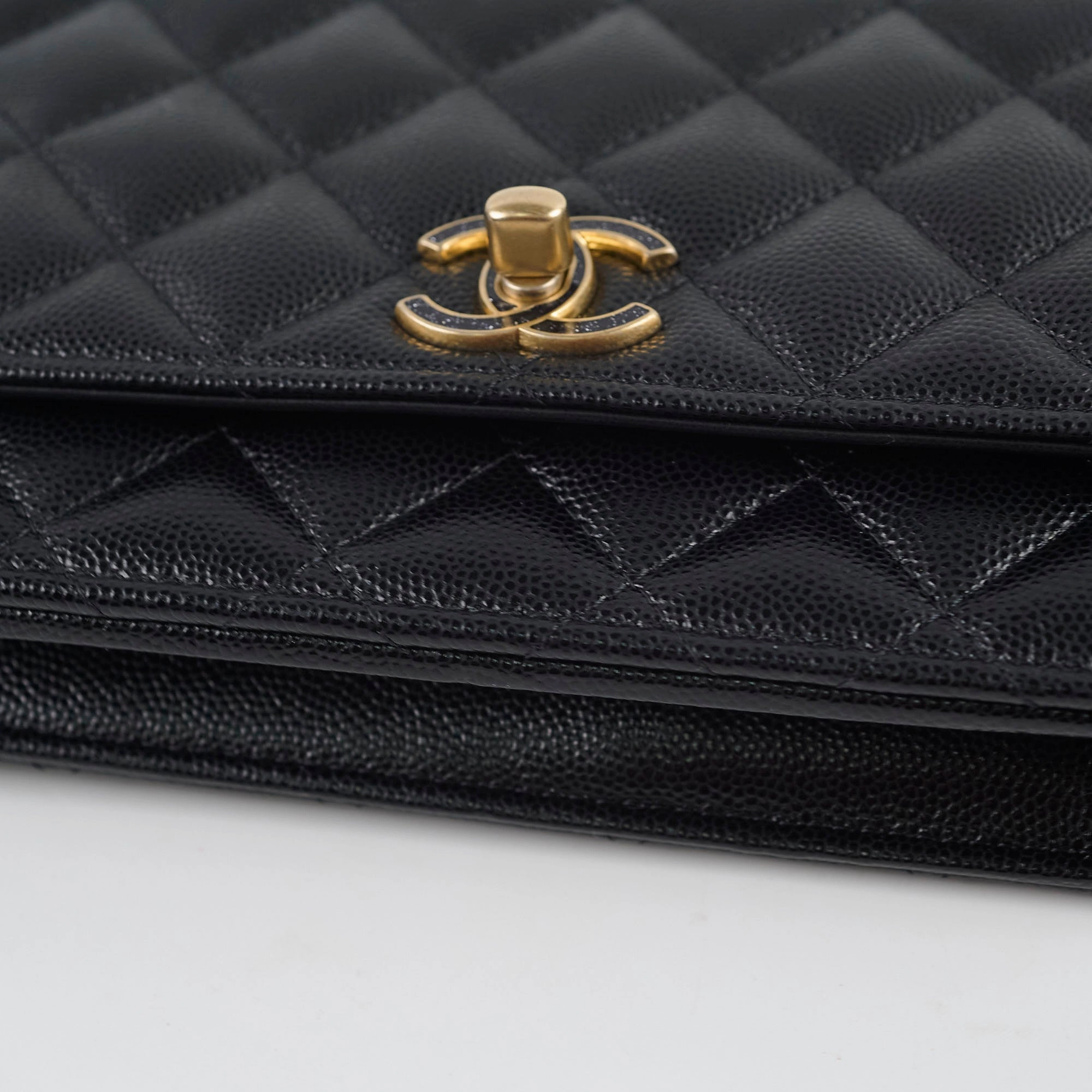 Chanel Turn-lock WOC with Charms Black Caviar