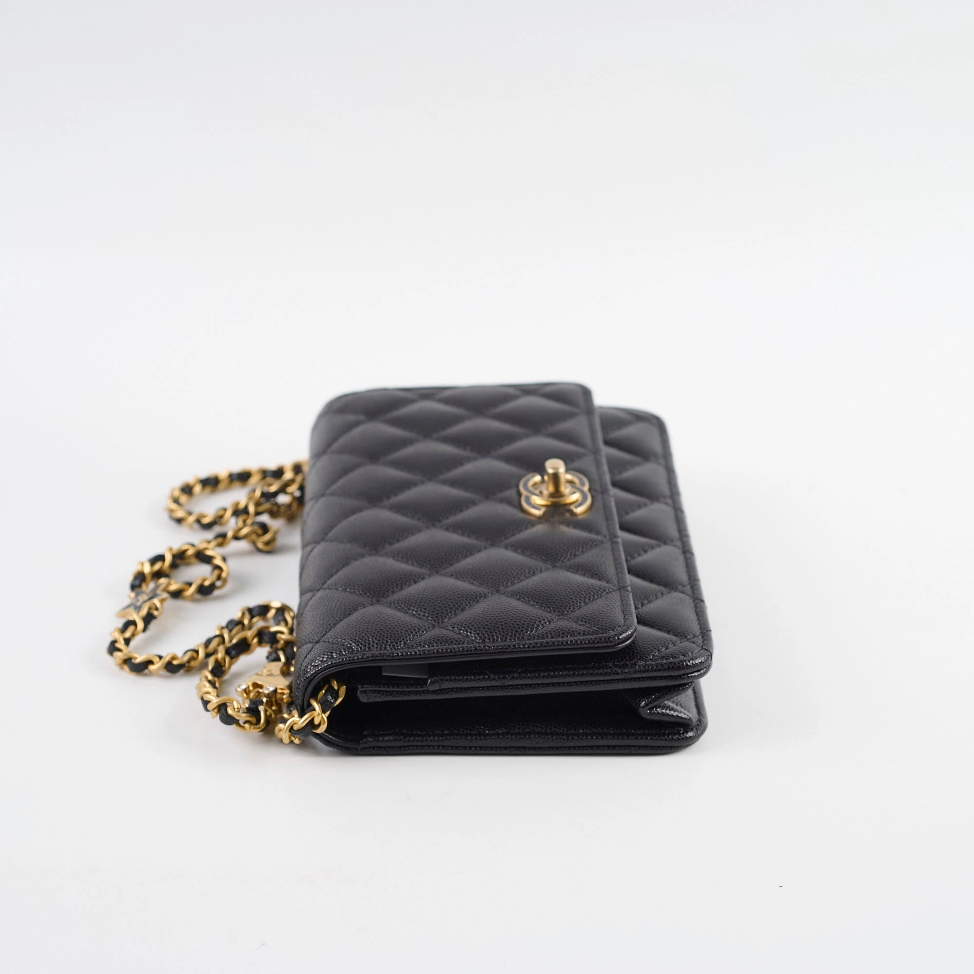 Chanel Turn-lock WOC with Charms Black Caviar