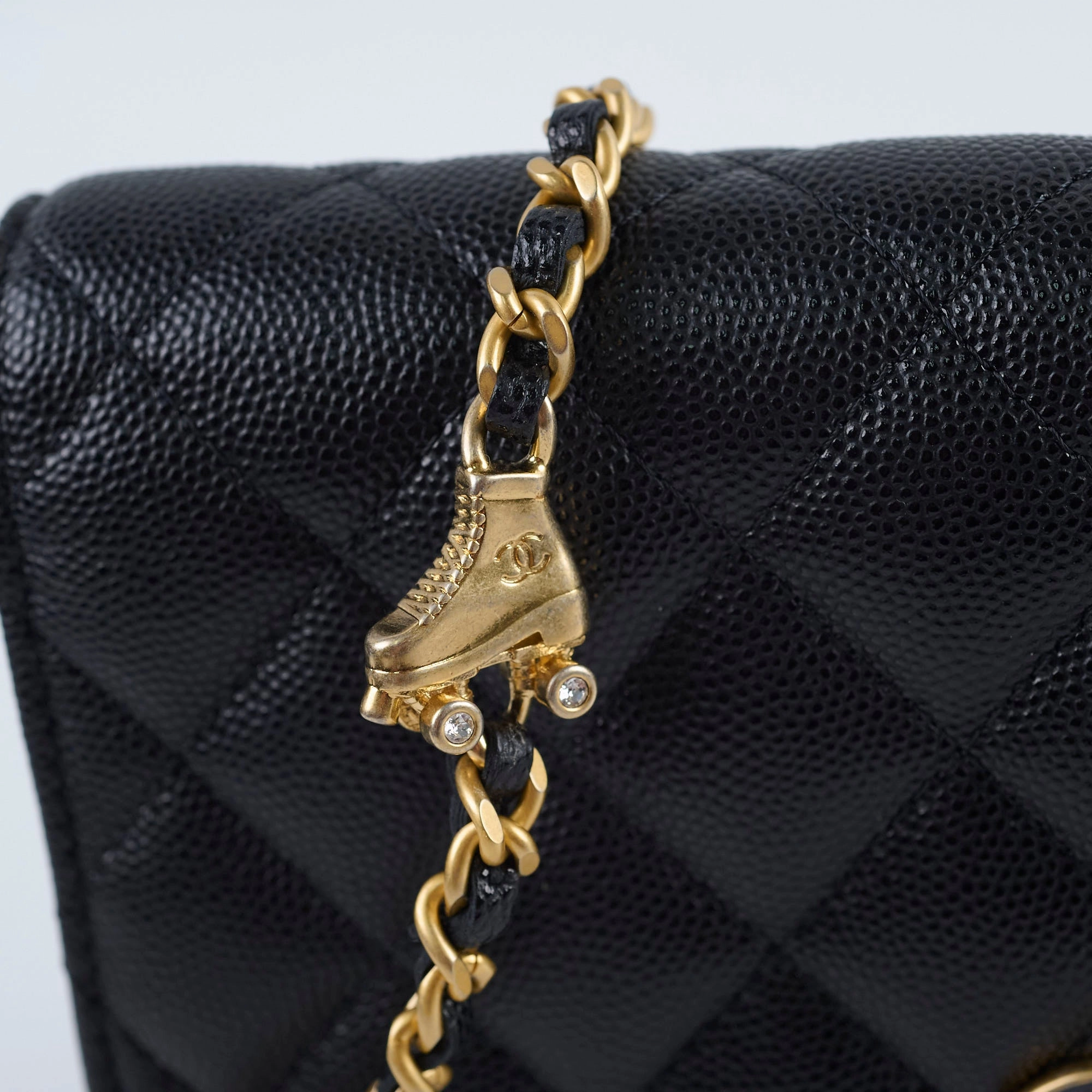 Chanel Turn-lock WOC with Charms Black Caviar